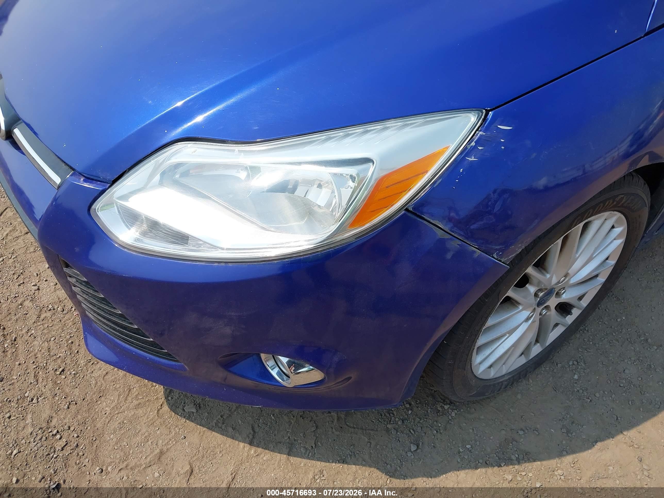 2012 Ford Focus Sel Blue vin: 1FAHP3M23CL427029