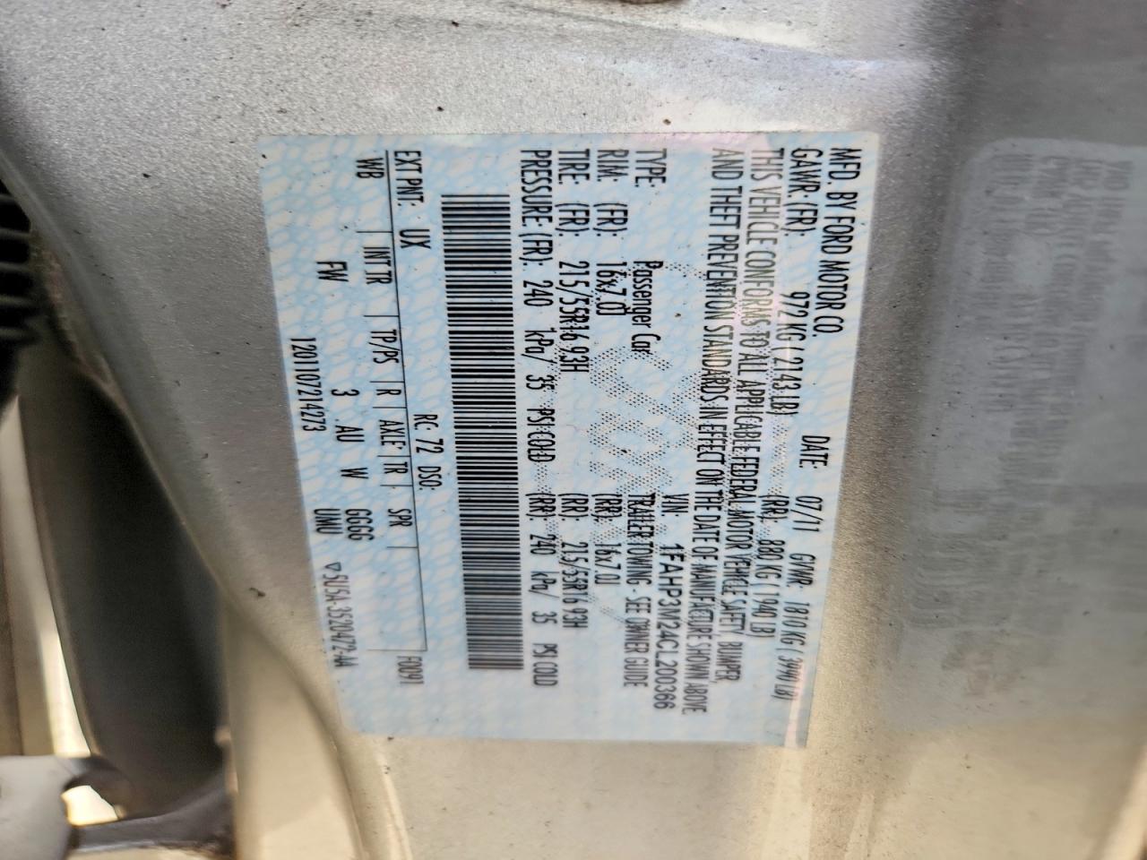 2012 Ford Focus Sel Silver vin: 1FAHP3M24CL200366