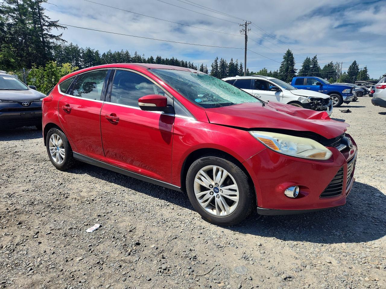 2012 Ford Focus Sel Red vin: 1FAHP3M24CL236784