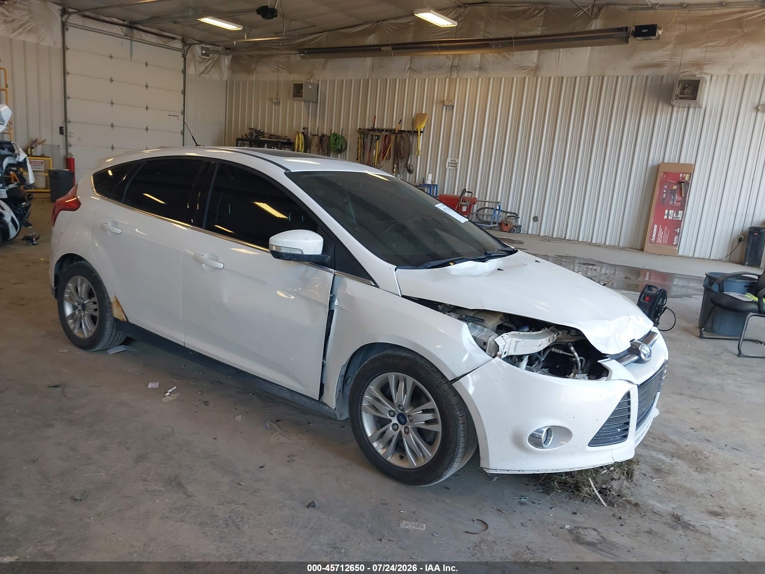 2012 Ford Focus Sel White vin: 1FAHP3M24CL252743