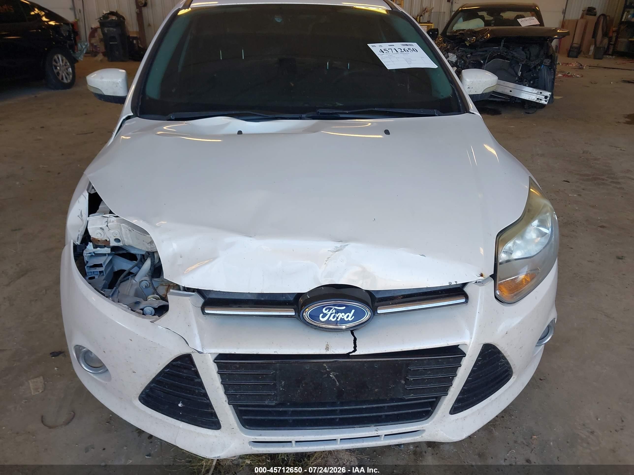 2012 Ford Focus Sel White vin: 1FAHP3M24CL252743