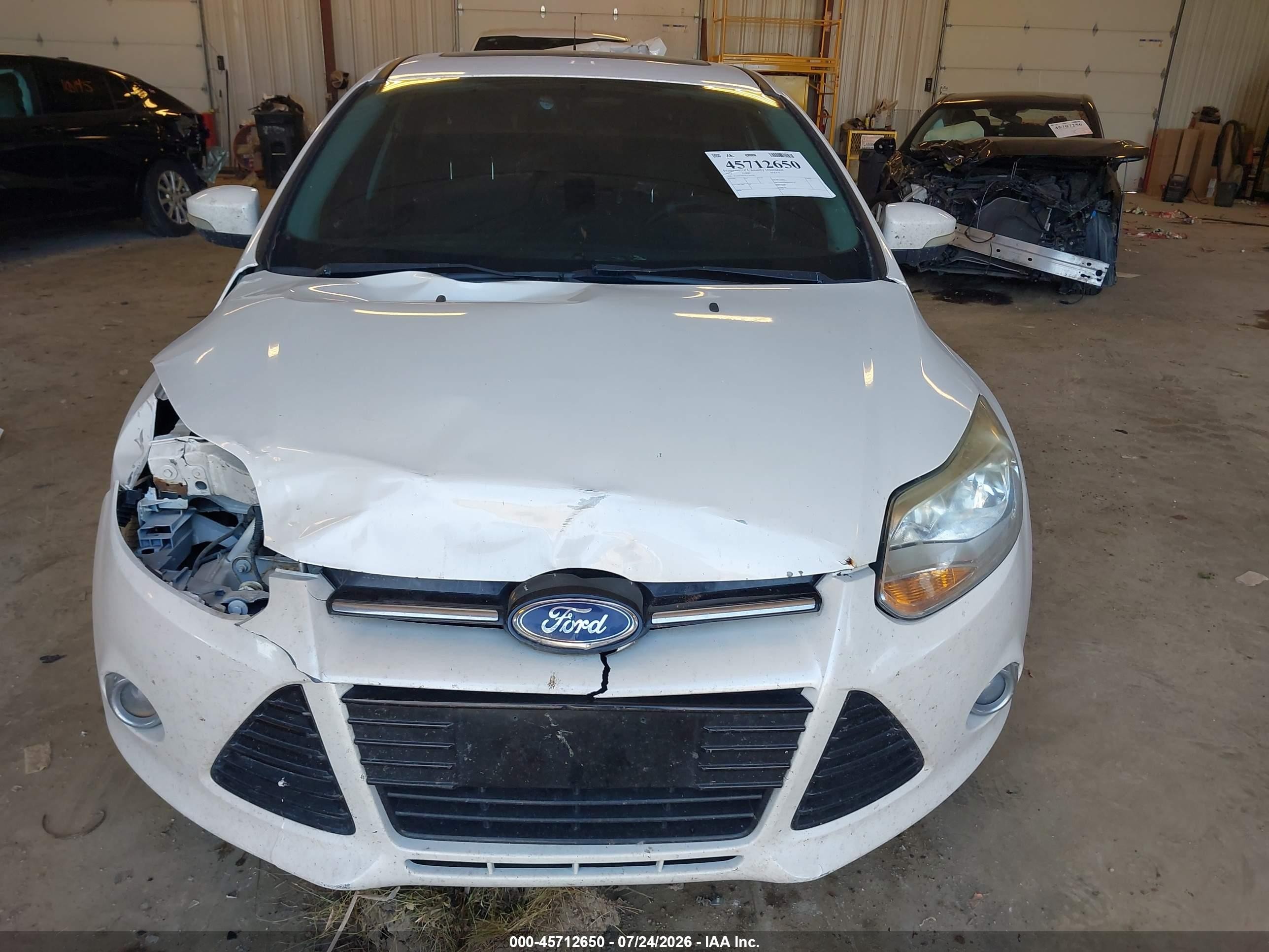 2012 Ford Focus Sel White vin: 1FAHP3M24CL252743