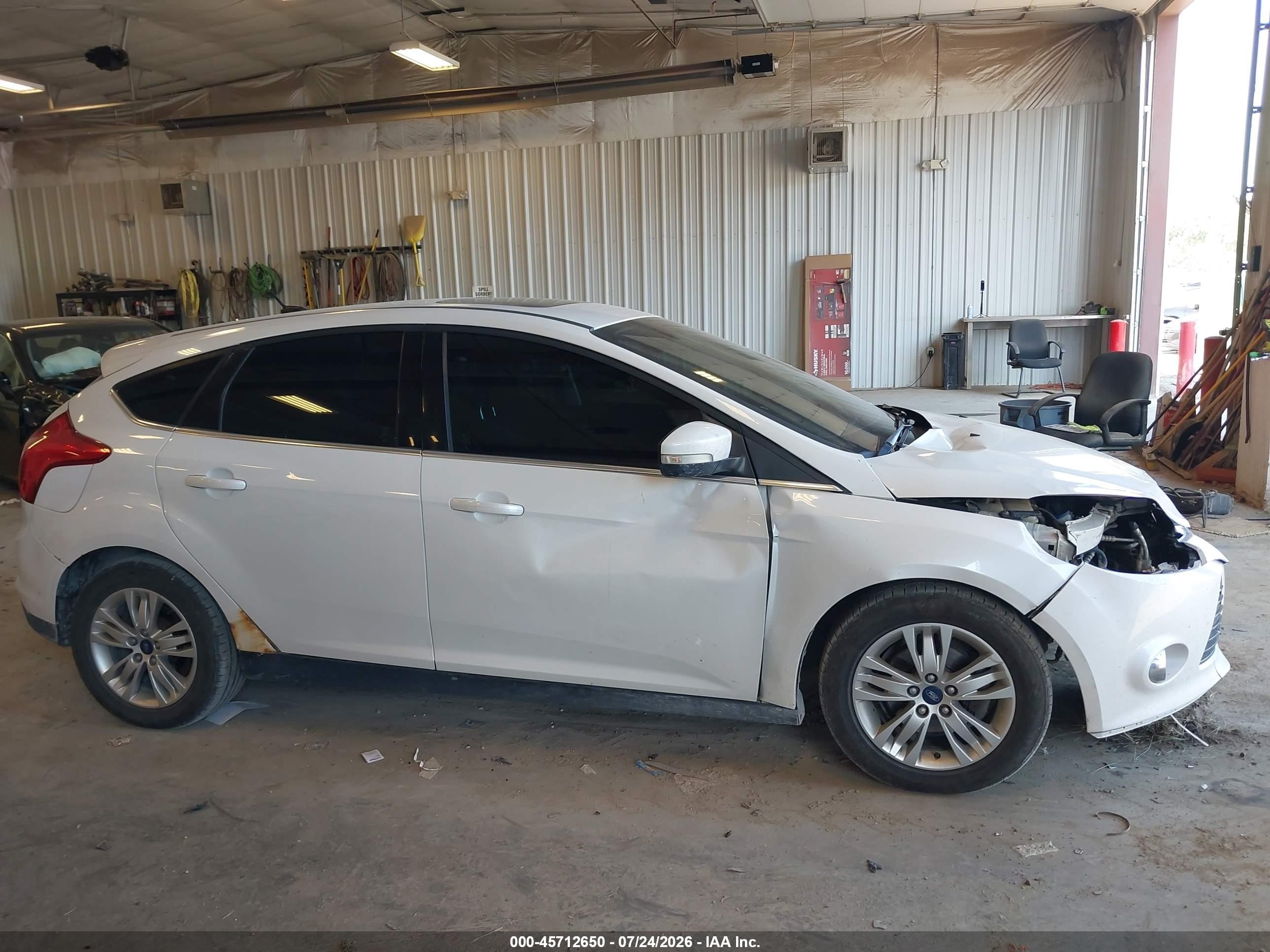 2012 Ford Focus Sel White vin: 1FAHP3M24CL252743