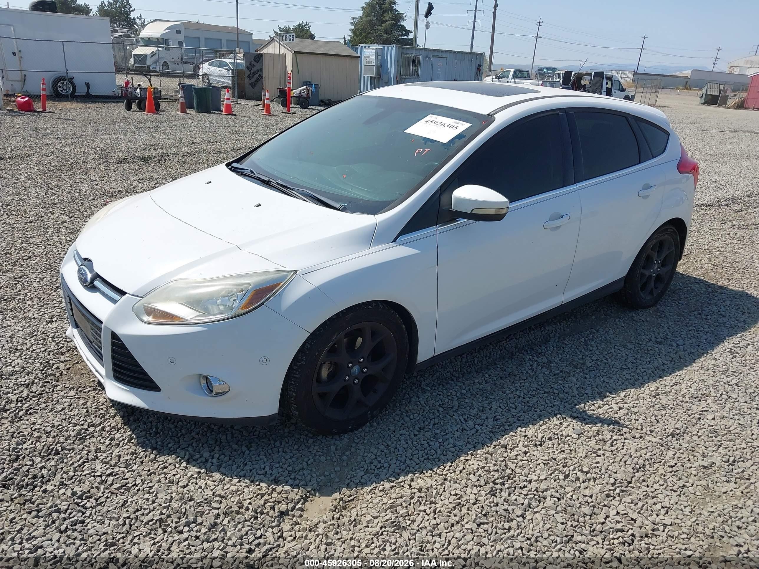 2012 Ford Focus Sel White vin: 1FAHP3M24CL258297