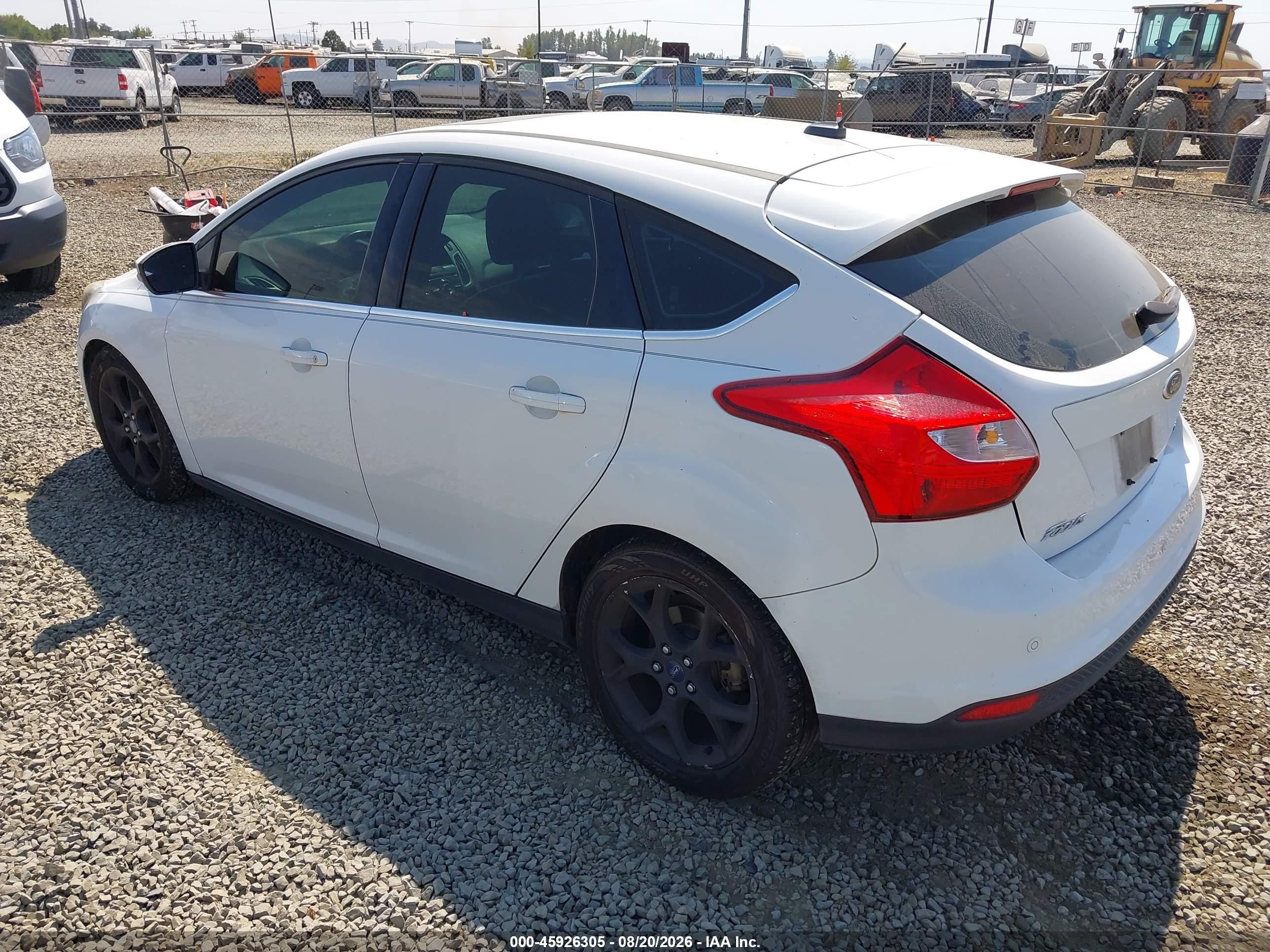 2012 Ford Focus Sel White vin: 1FAHP3M24CL258297