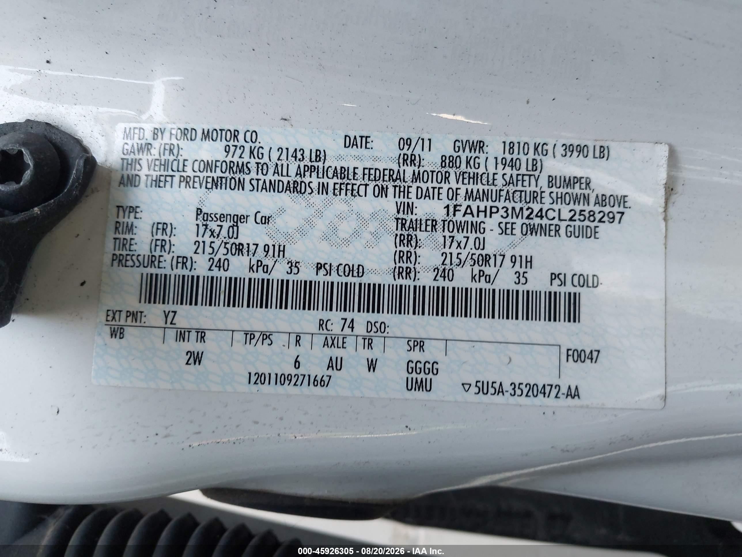 2012 Ford Focus Sel White vin: 1FAHP3M24CL258297