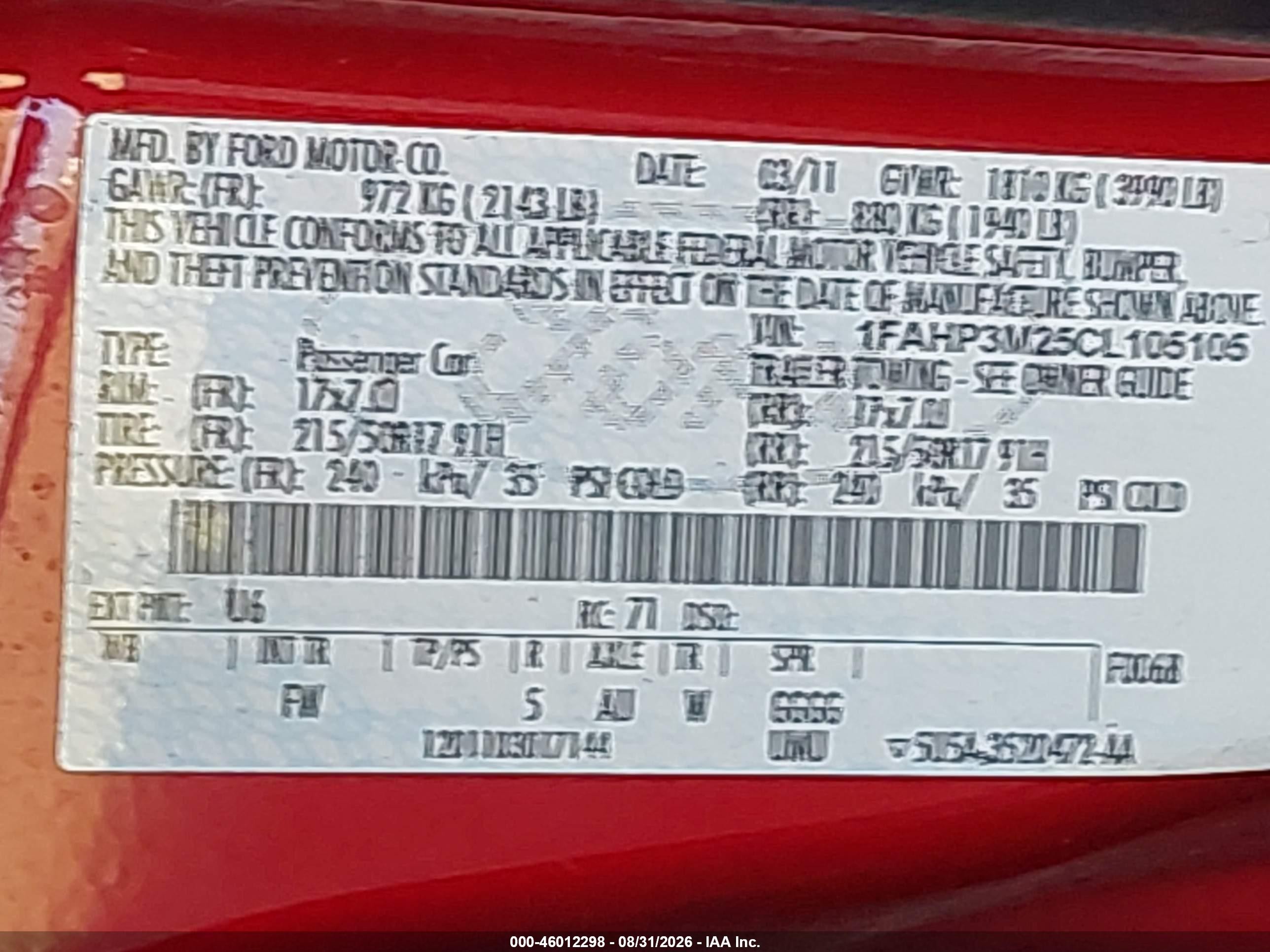 2012 Ford Focus Sel Red vin: 1FAHP3M25CL105105