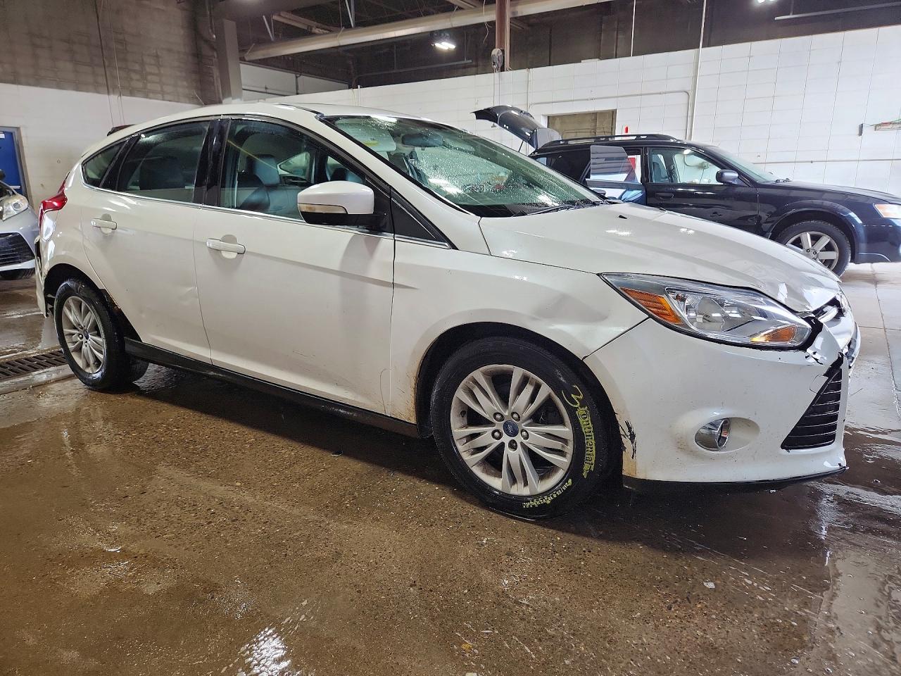 2012 Ford Focus Sel White vin: 1FAHP3M25CL257594