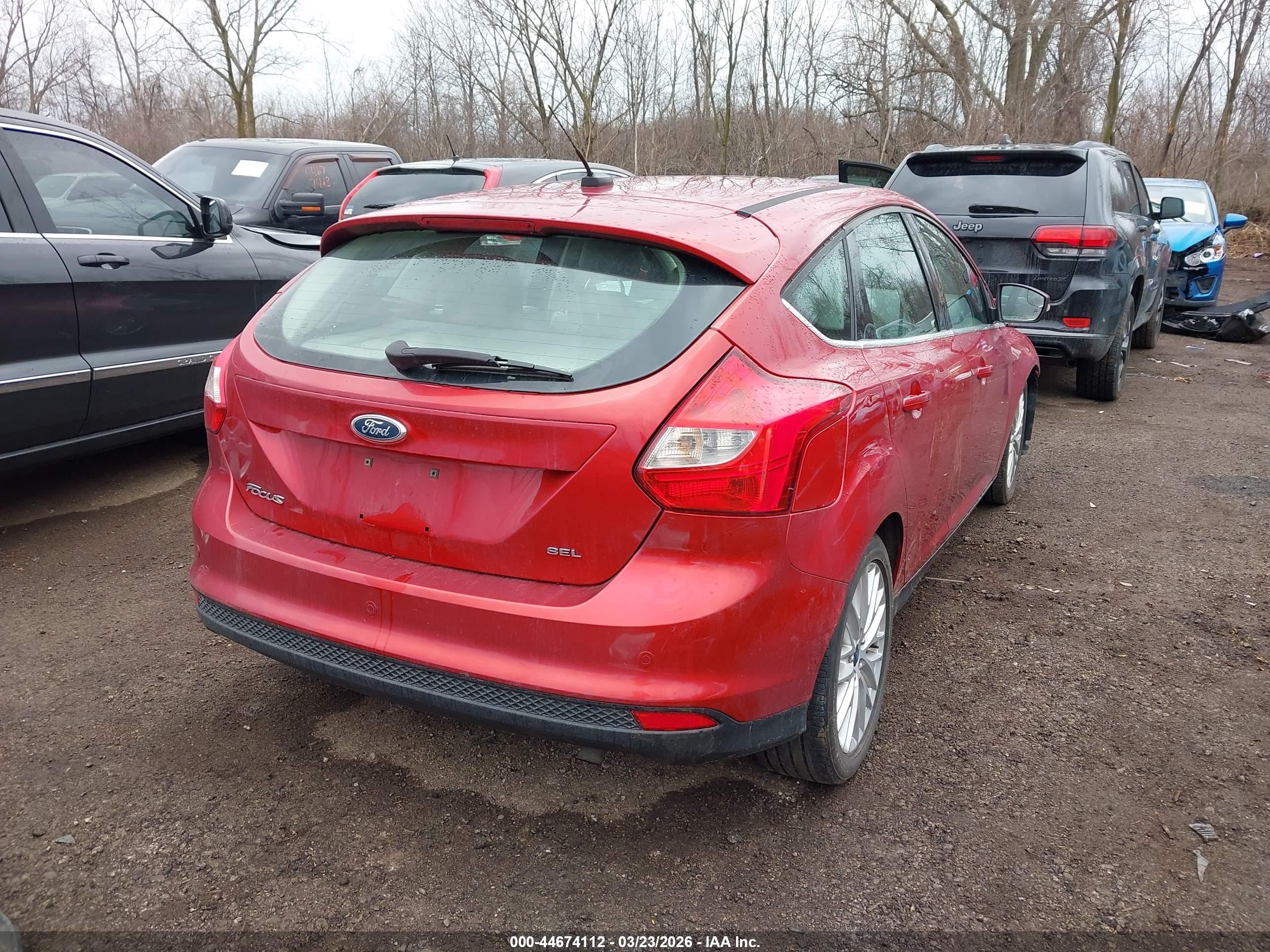 2012 Ford Focus Sel Red vin: 1FAHP3M25CL306602