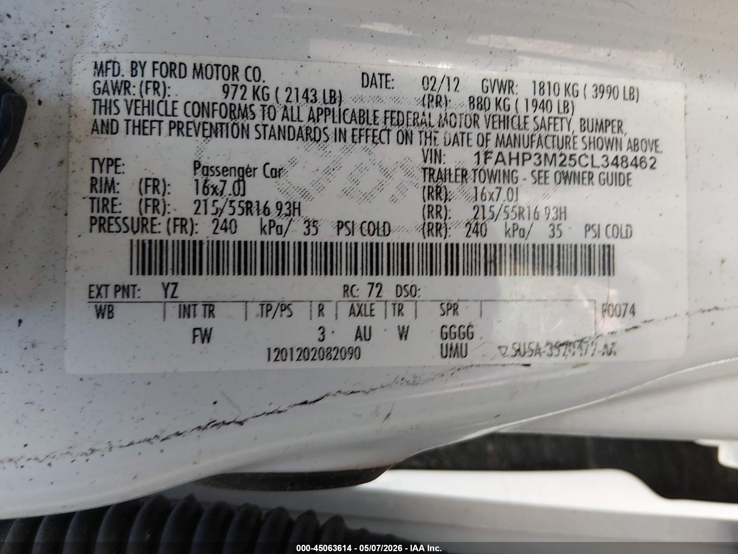 2012 Ford Focus Sel White vin: 1FAHP3M25CL348462