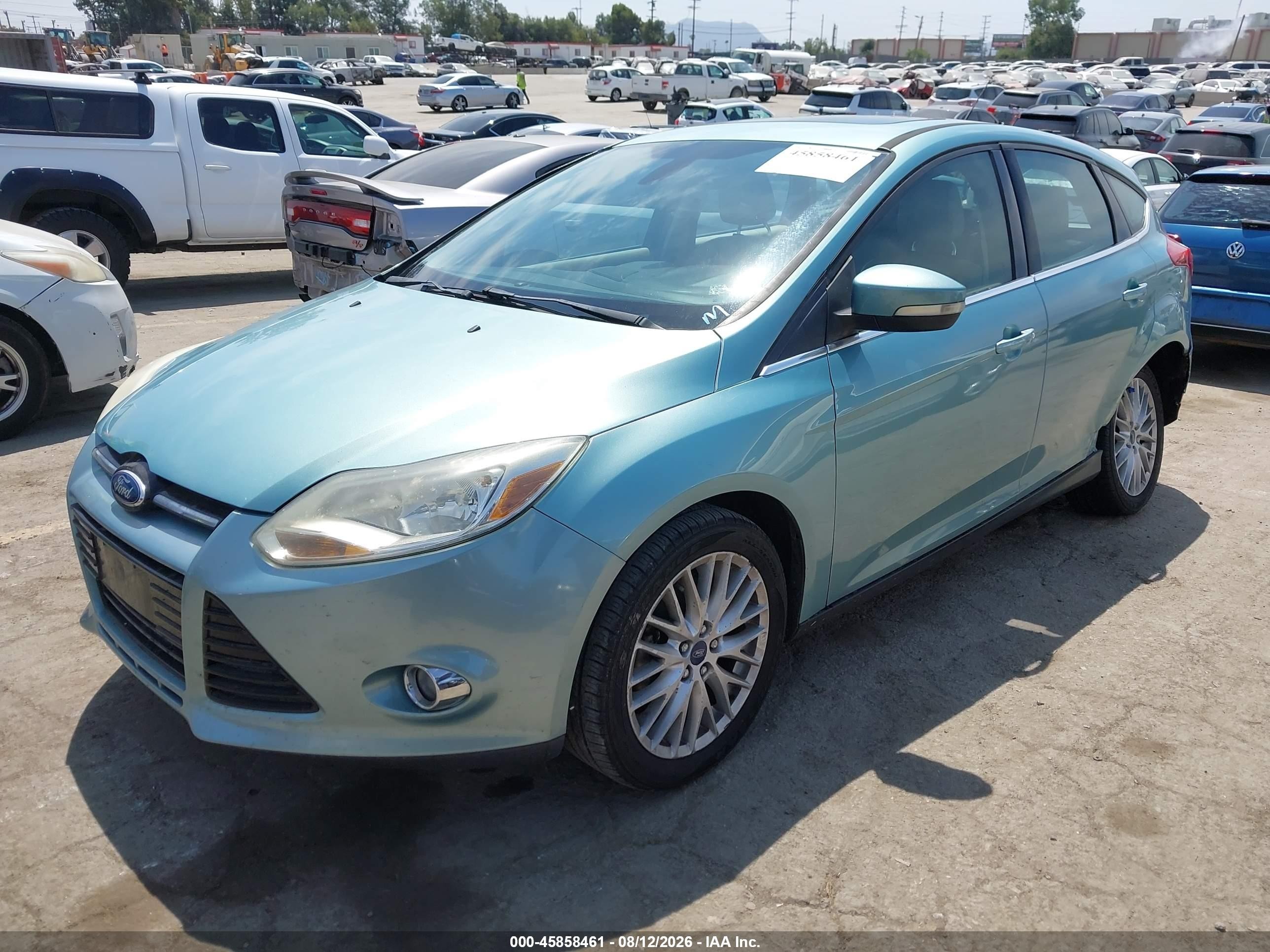 2012 Ford Focus Sel Бирюзовый vin: 1FAHP3M26CL156211