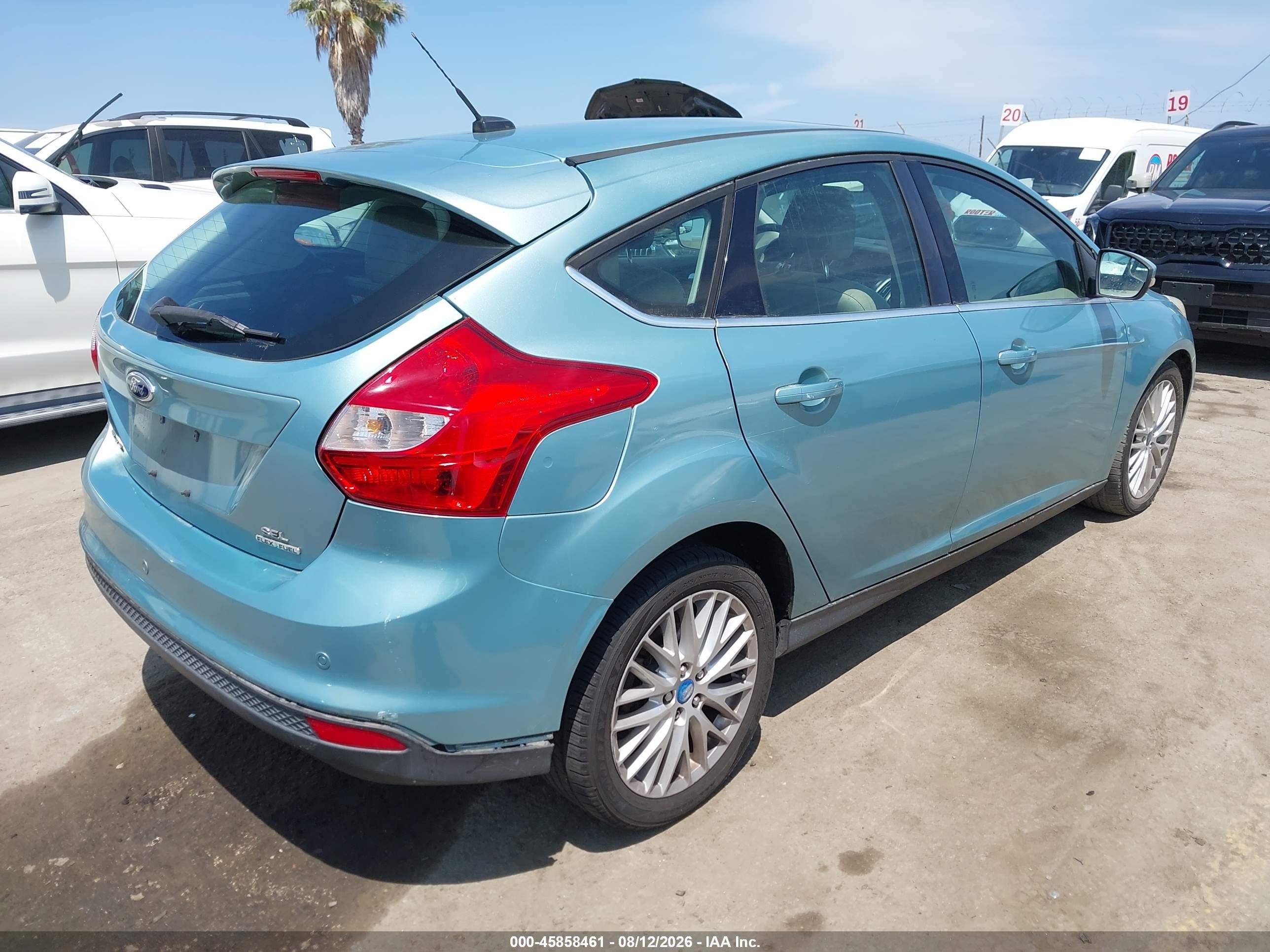 2012 Ford Focus Sel Бирюзовый vin: 1FAHP3M26CL156211