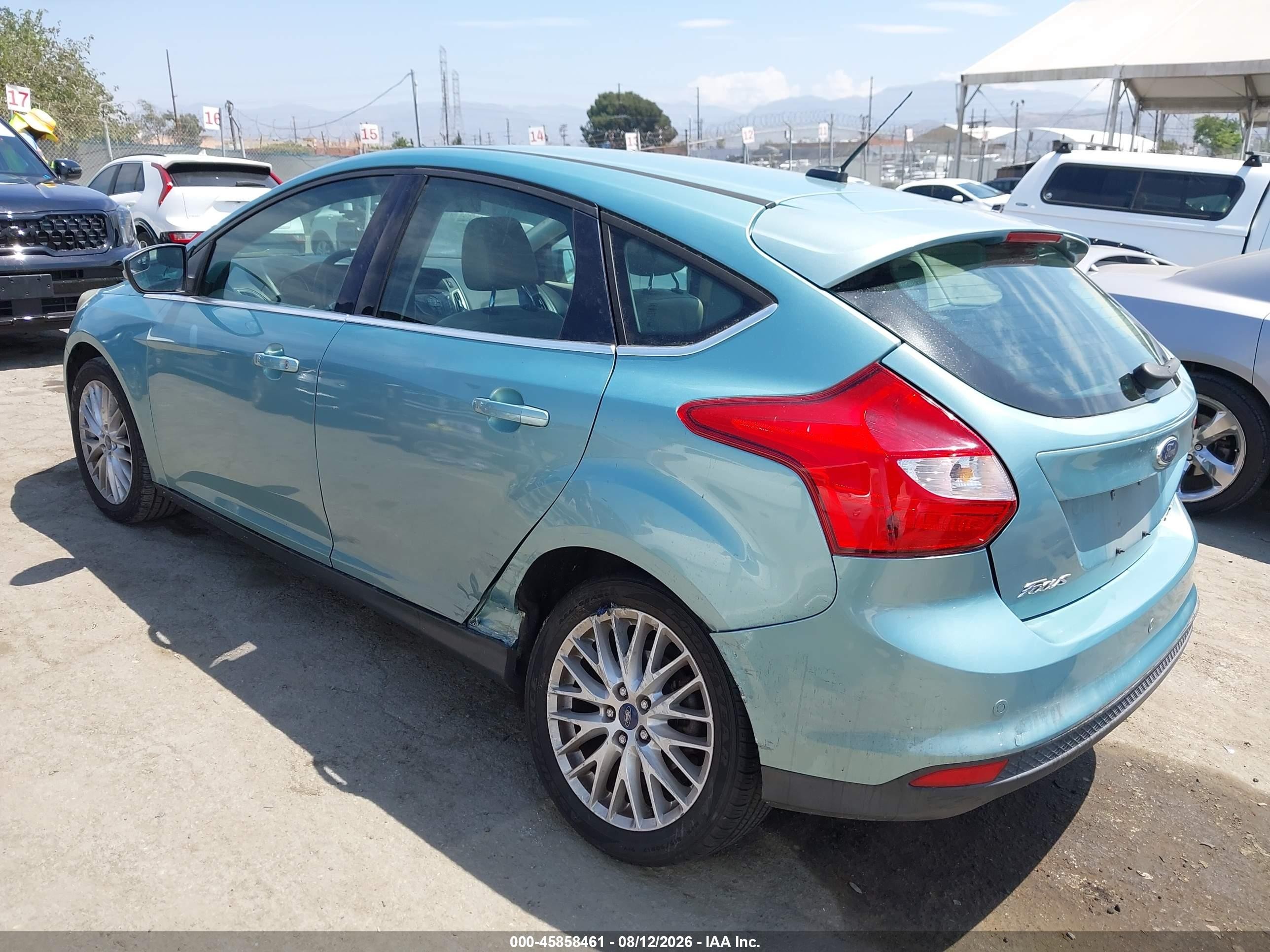 2012 Ford Focus Sel Бирюзовый vin: 1FAHP3M26CL156211