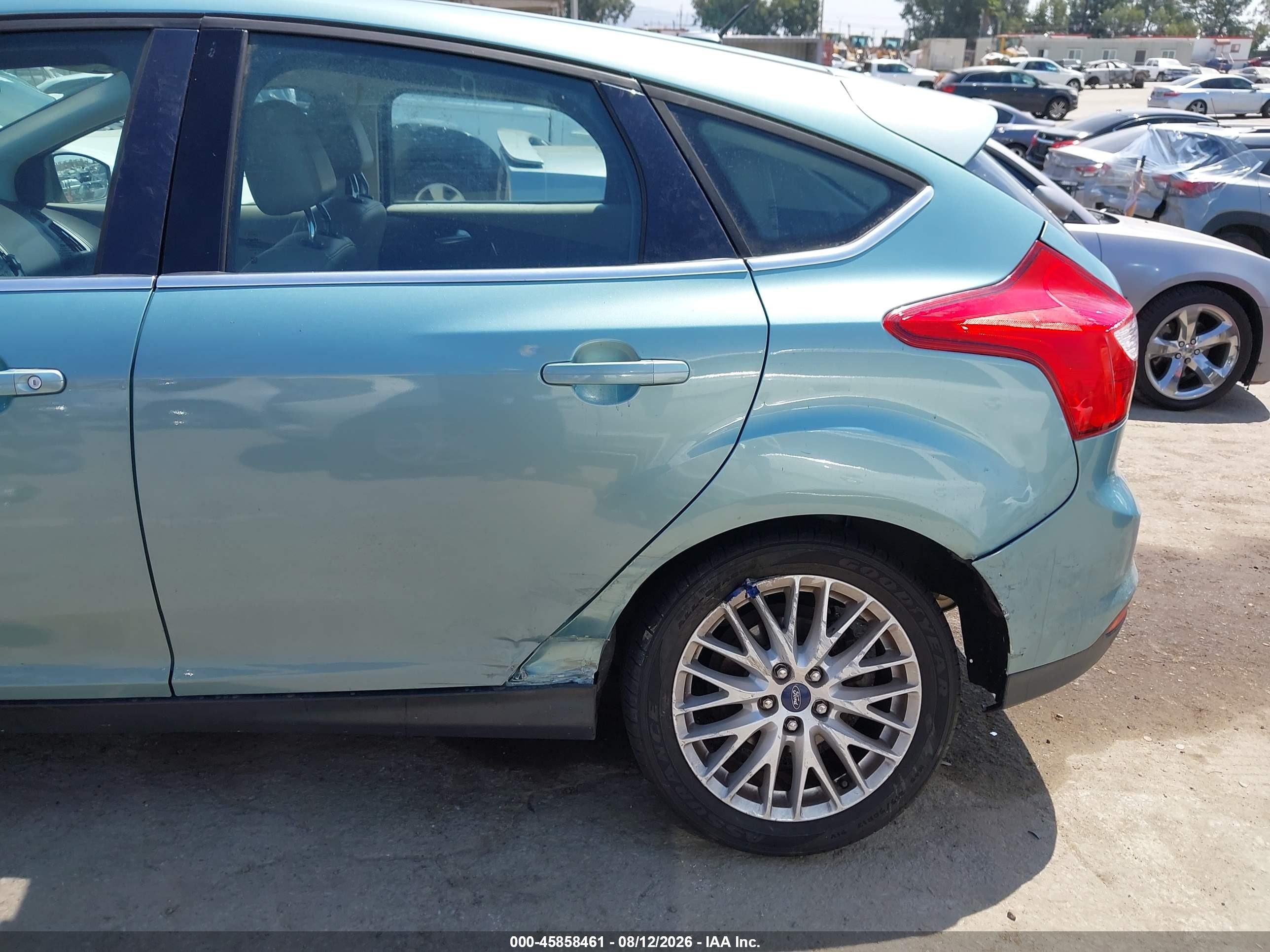 2012 Ford Focus Sel Бирюзовый vin: 1FAHP3M26CL156211