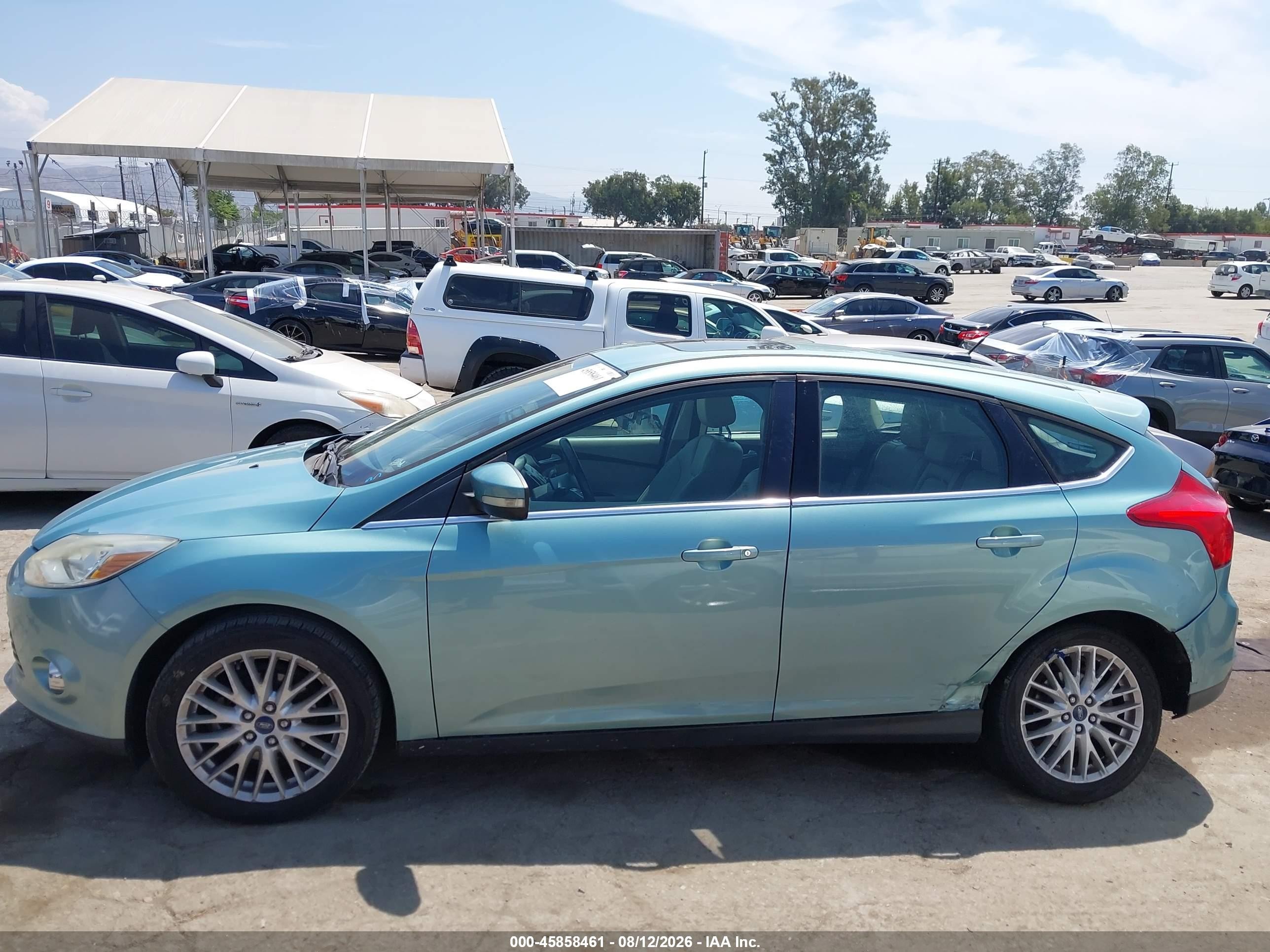 2012 Ford Focus Sel Бирюзовый vin: 1FAHP3M26CL156211