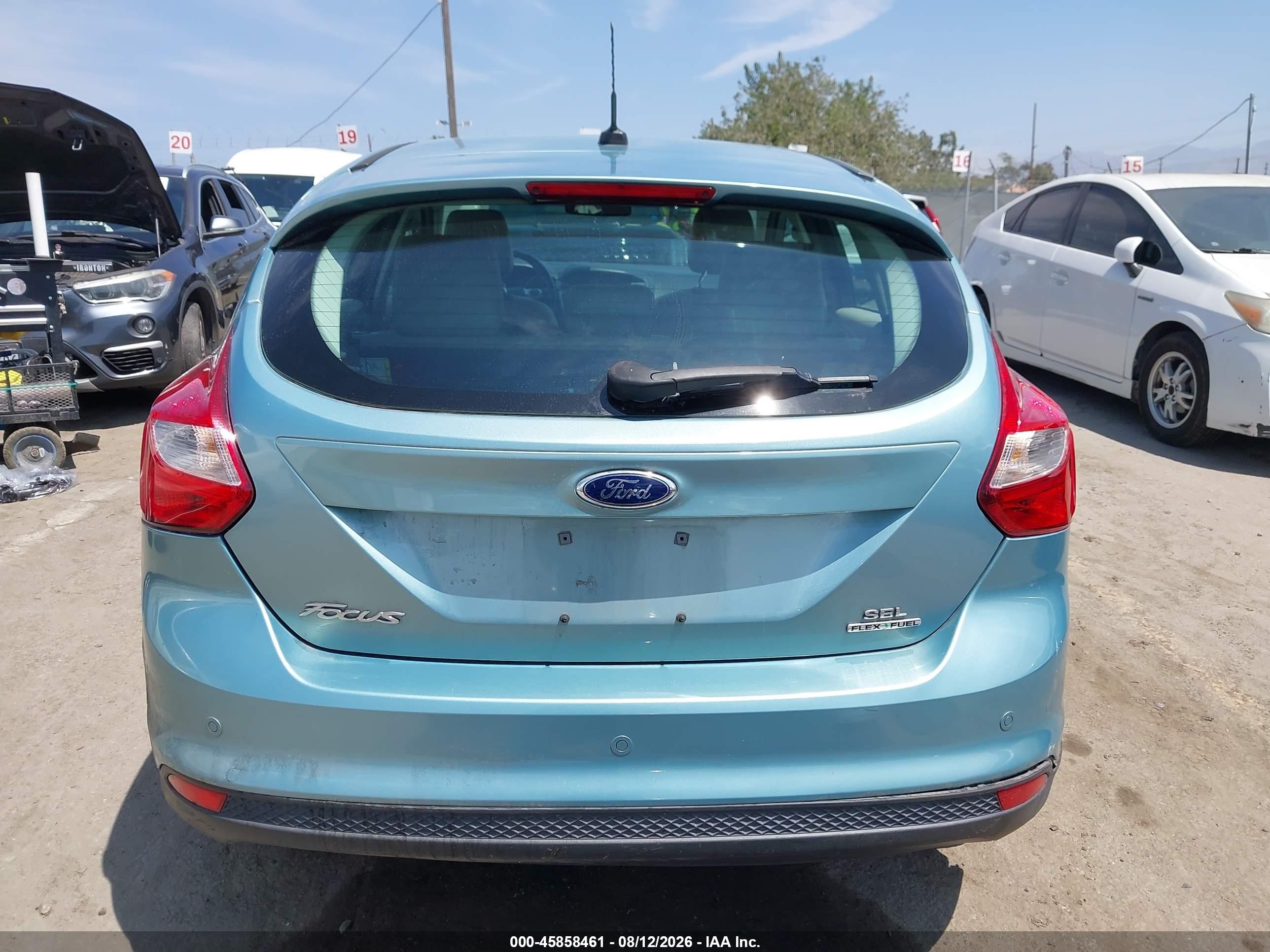 2012 Ford Focus Sel Бирюзовый vin: 1FAHP3M26CL156211