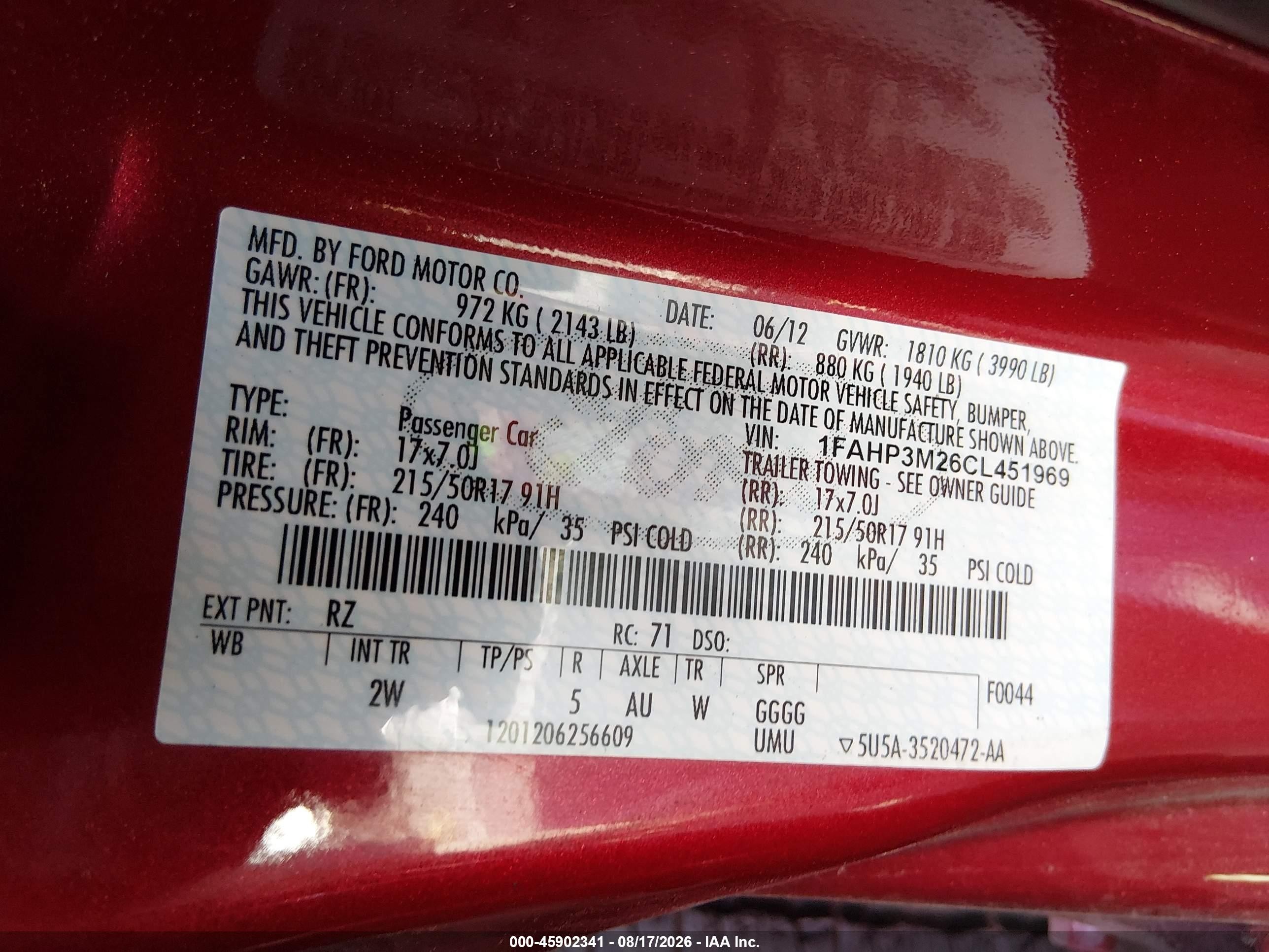 2012 Ford Focus Sel Red vin: 1FAHP3M26CL451969