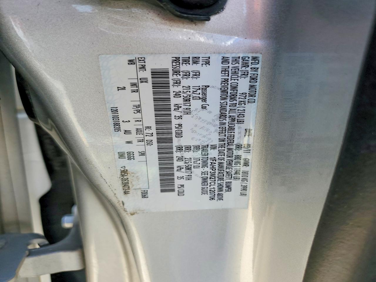 2012 Ford Focus Sel Silver vin: 1FAHP3M27CL120706