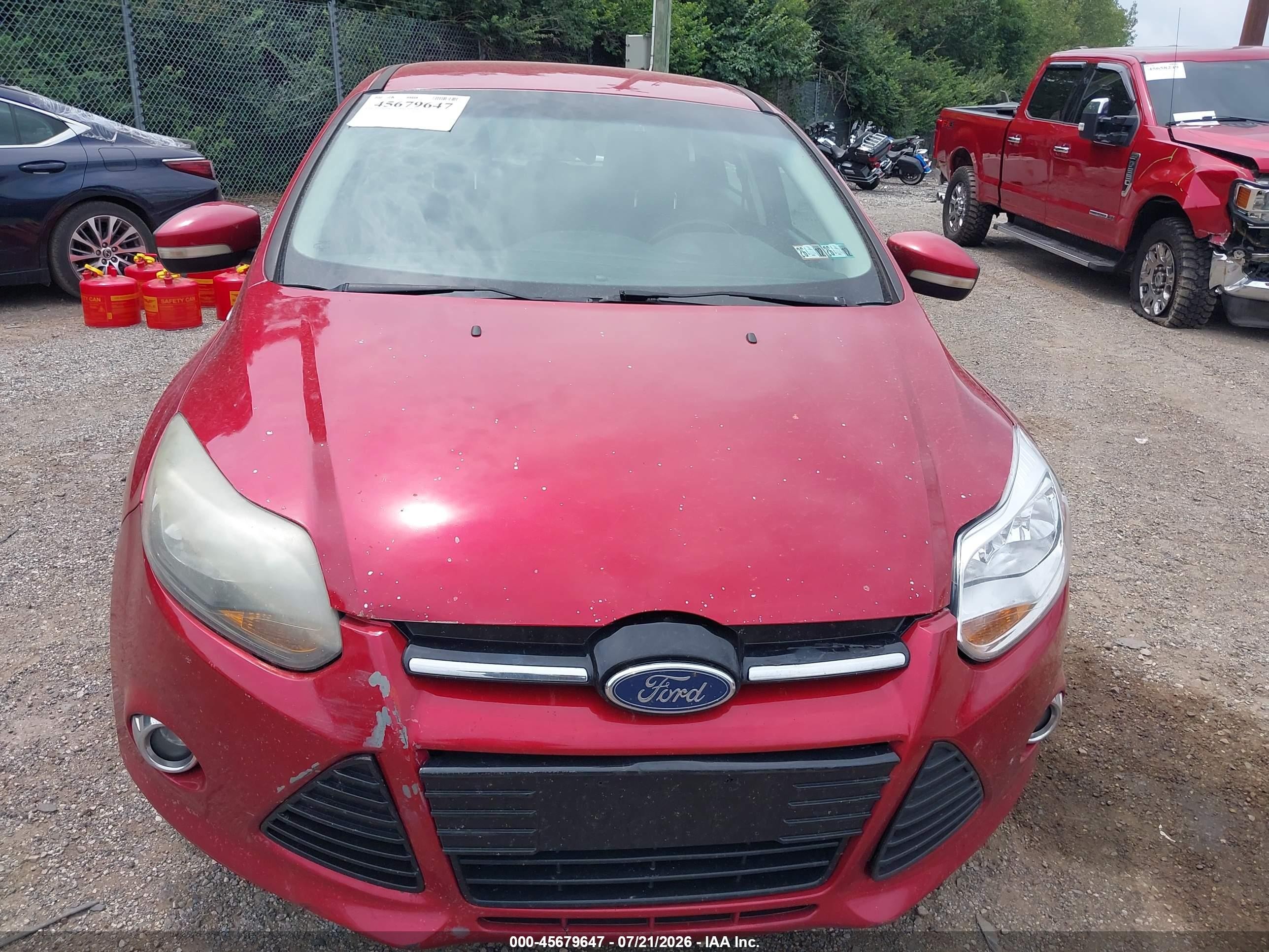 2012 Ford Focus Sel Red vin: 1FAHP3M27CL315480
