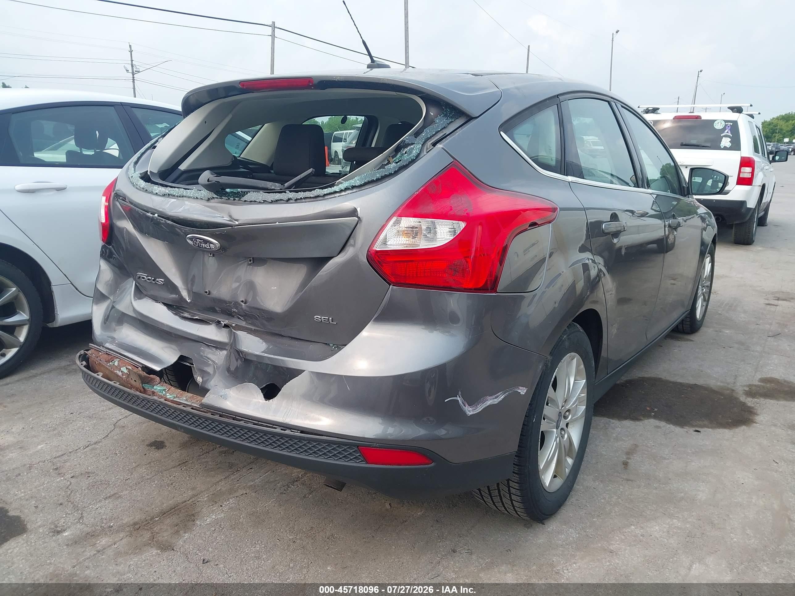 2012 Ford Focus Sel Gray vin: 1FAHP3M27CL374741