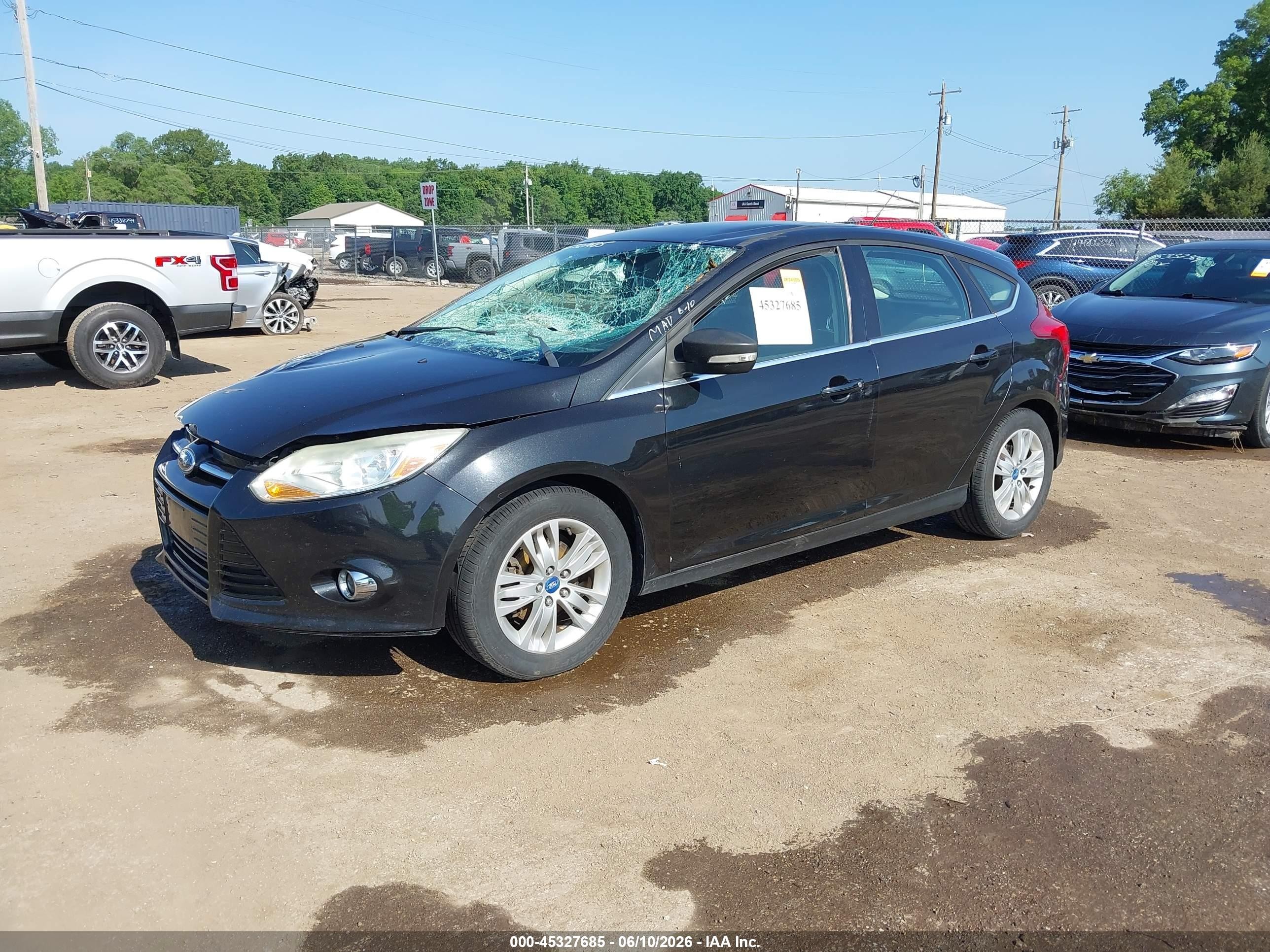 2012 Ford Focus Sel Black vin: 1FAHP3M27CL404272