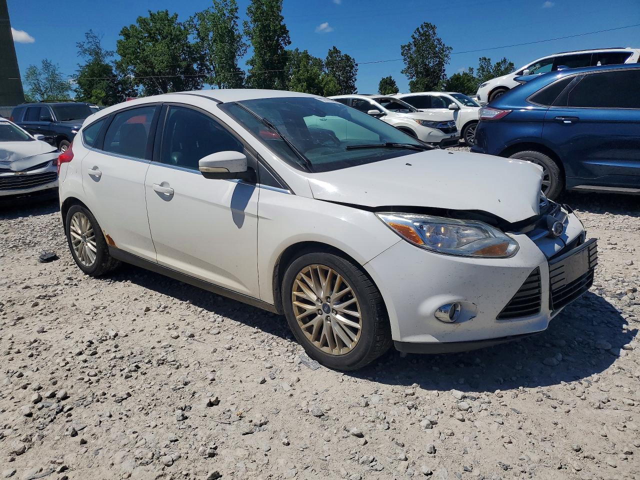 2012 Ford Focus Sel White vin: 1FAHP3M27CL465363
