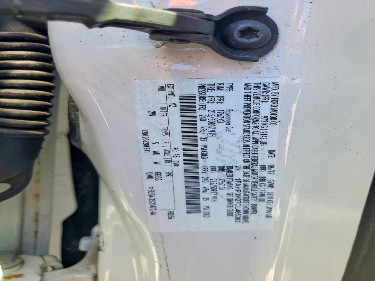 2012 Ford Focus Sel White vin: 1FAHP3M27CL465363