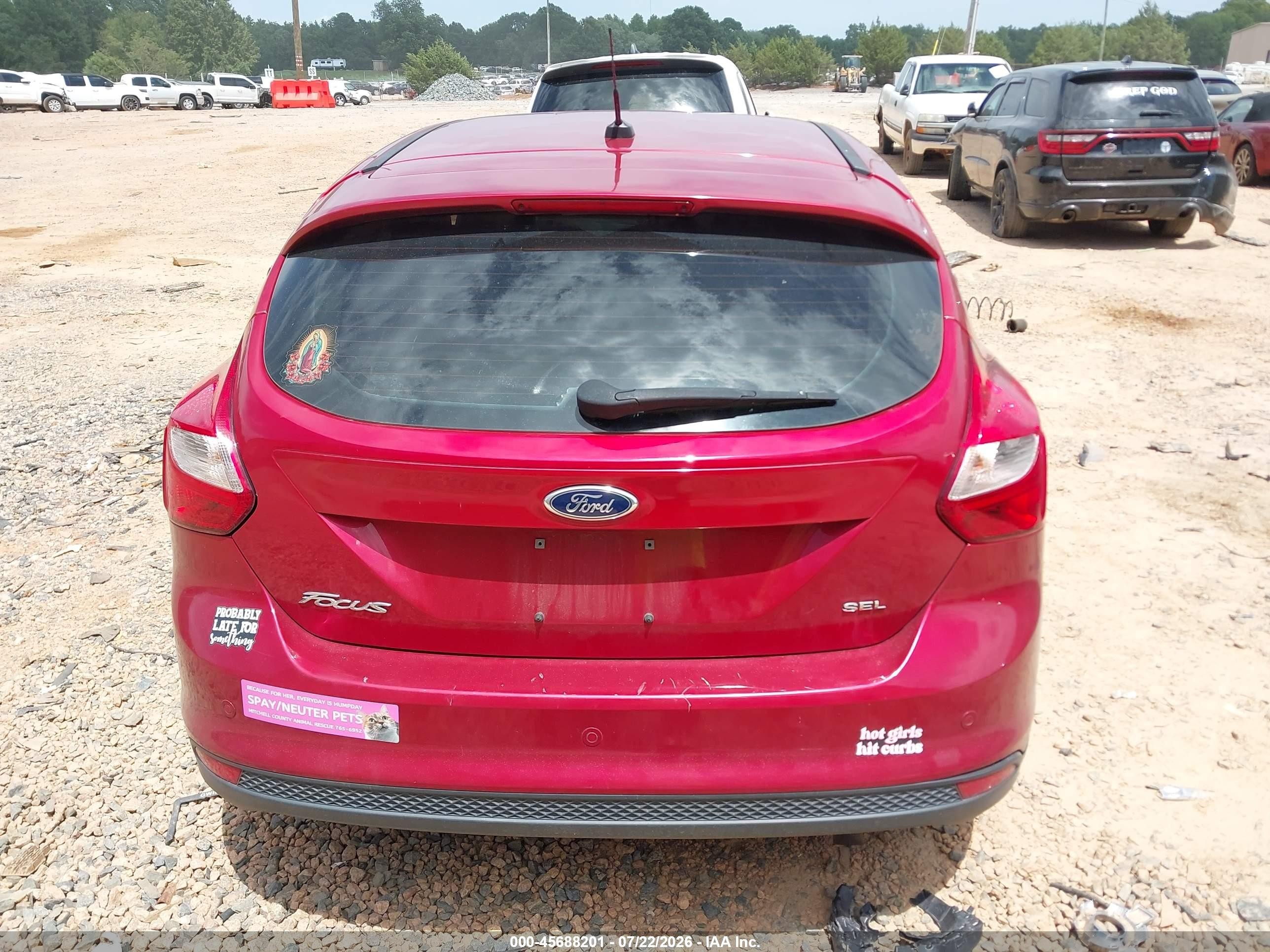 2012 Ford Focus Sel Red vin: 1FAHP3M28CL360217