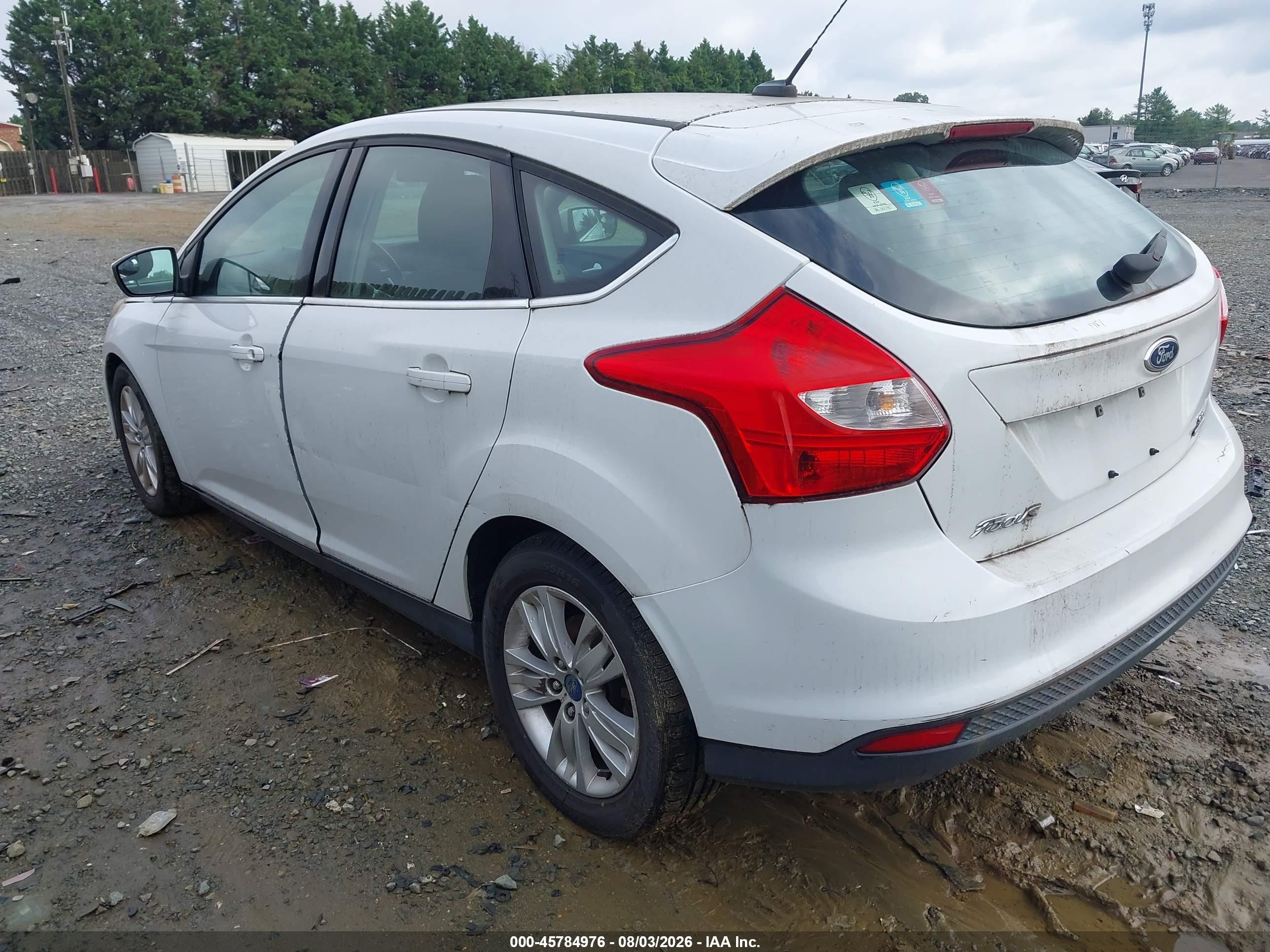 2012 Ford Focus Sel White vin: 1FAHP3M28CL393606