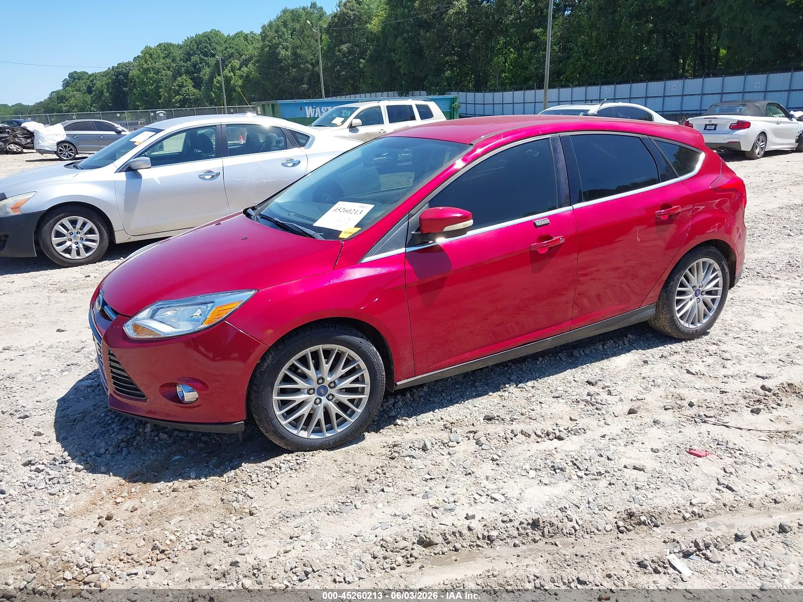 2012 Ford Focus Sel Red vin: 1FAHP3M2XCL243898