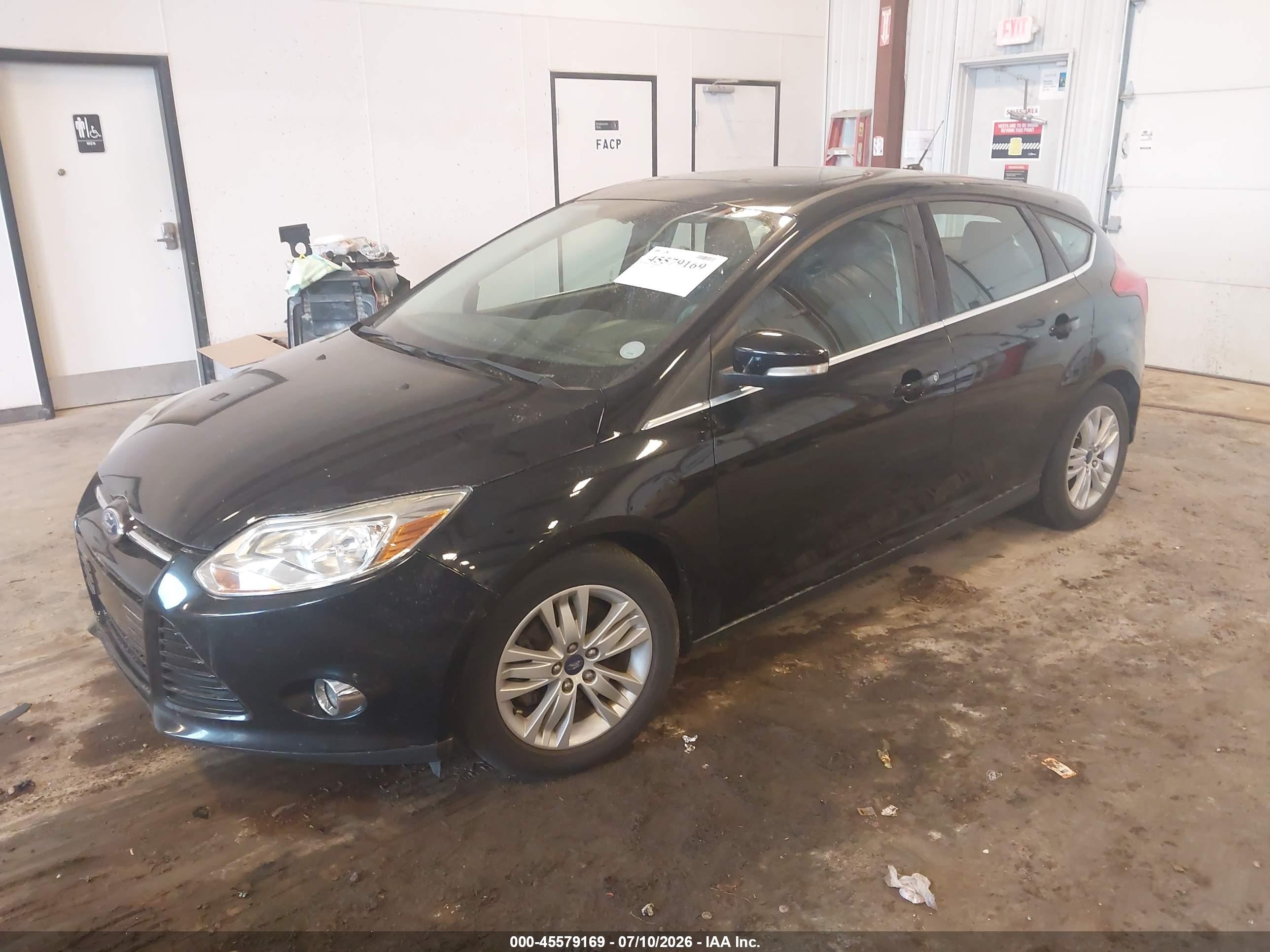 2012 Ford Focus Sel Black vin: 1FAHP3M2XCL272401