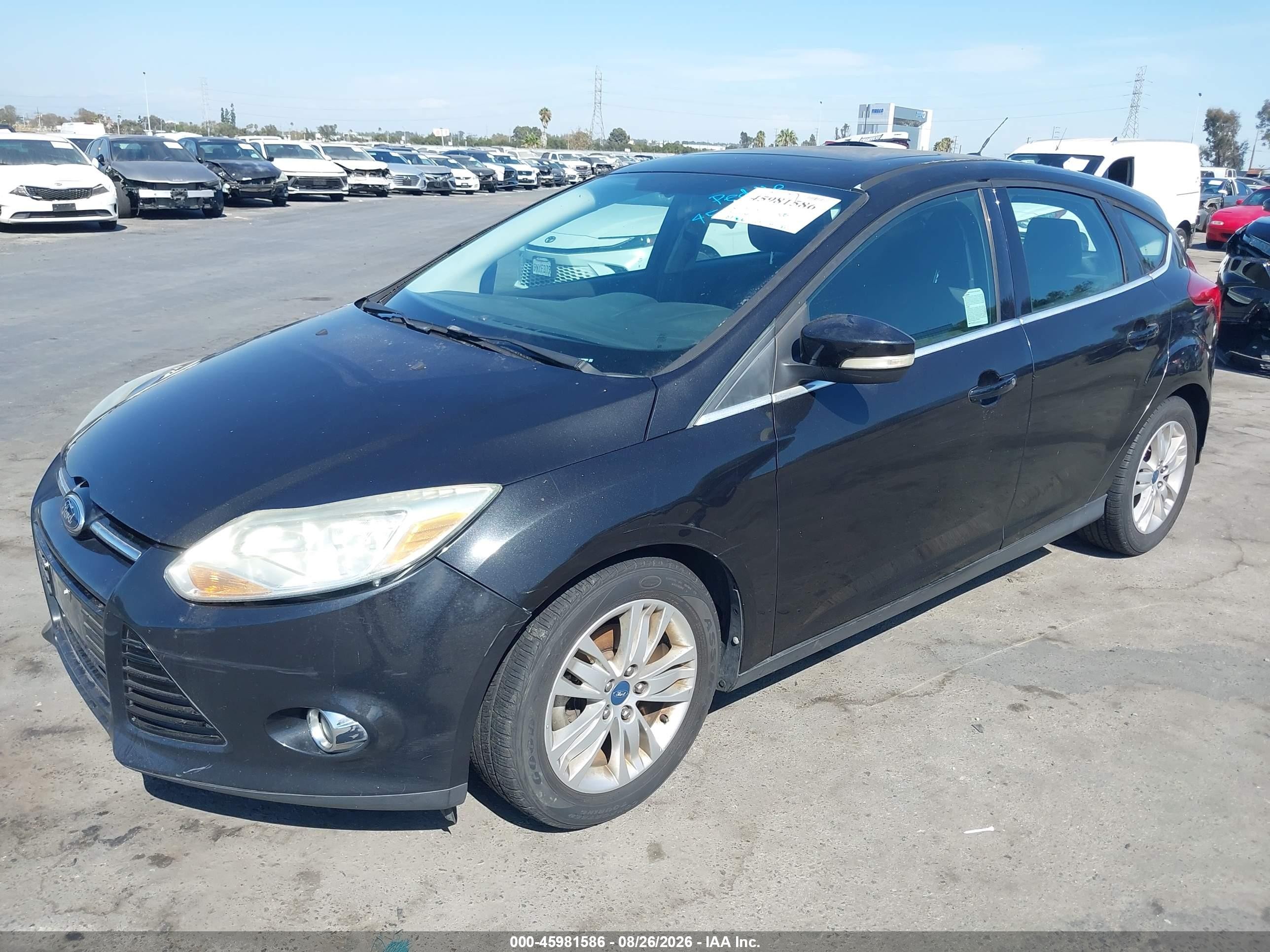 2012 Ford Focus Sel Black vin: 1FAHP3M2XCL422989