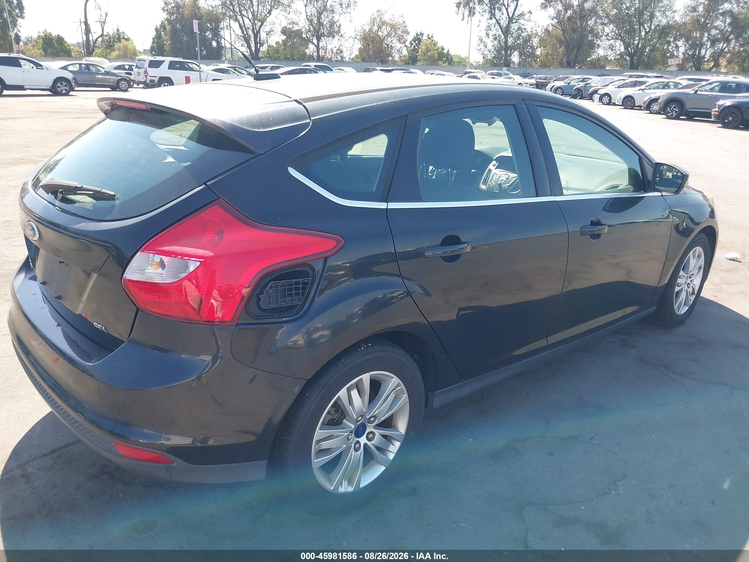 2012 Ford Focus Sel Black vin: 1FAHP3M2XCL422989