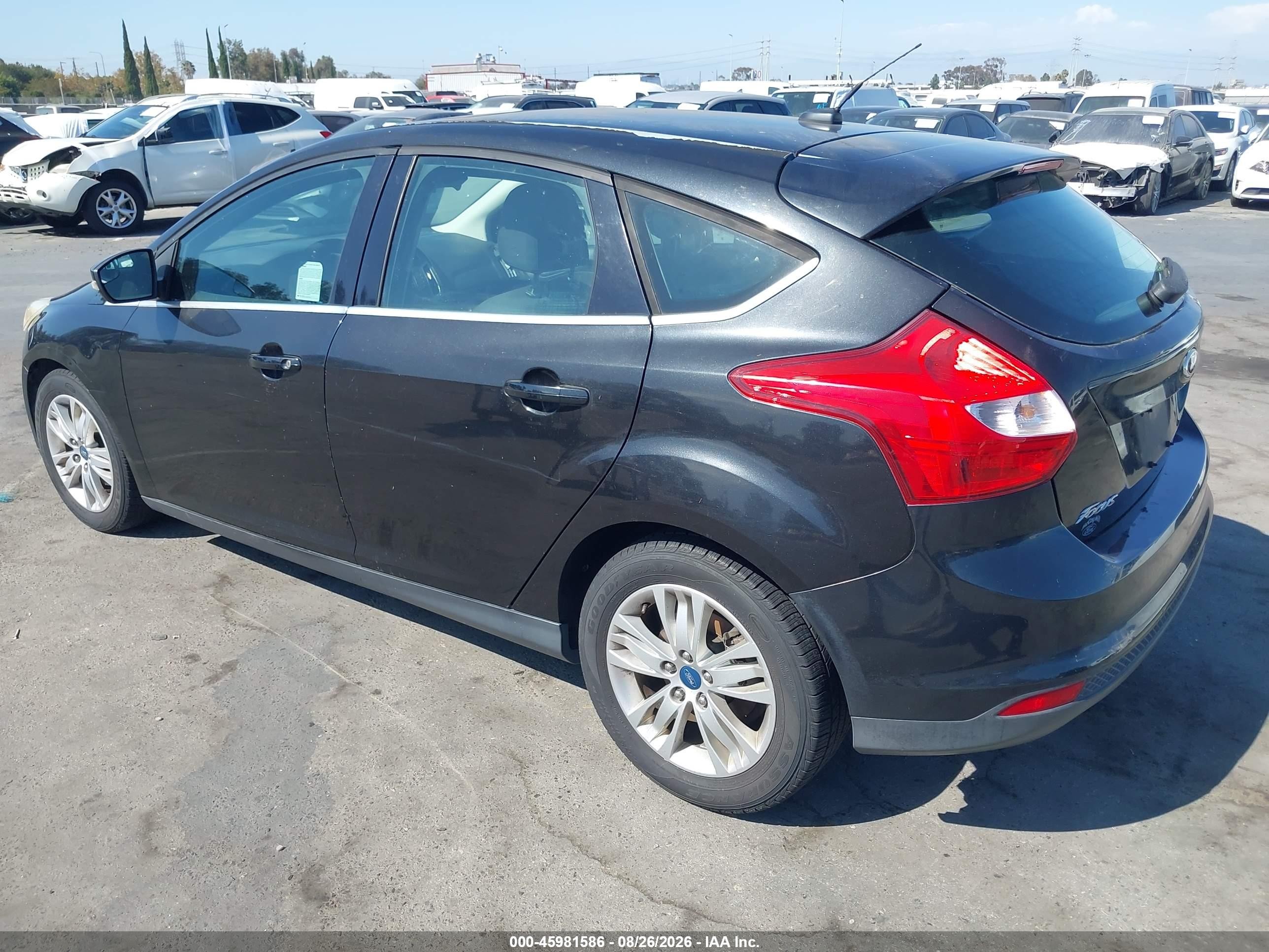 2012 Ford Focus Sel Black vin: 1FAHP3M2XCL422989