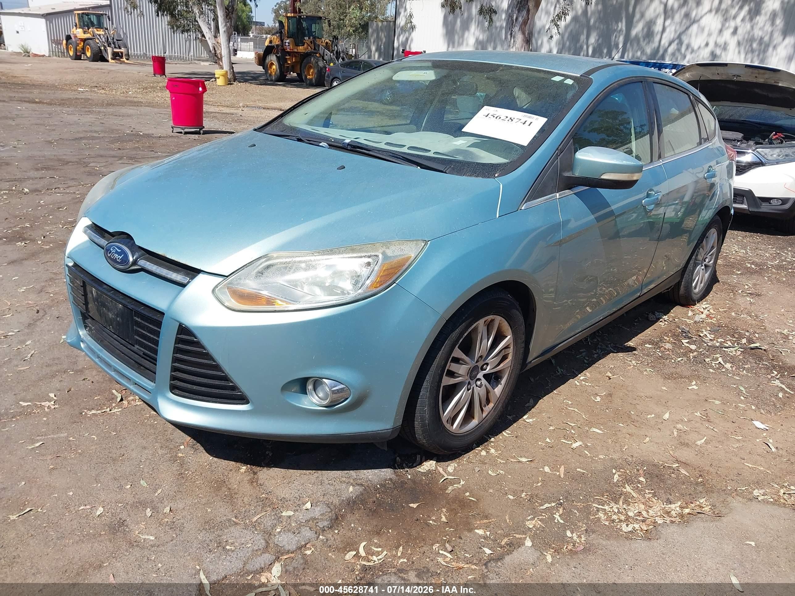 2012 Ford Focus Sel Teal vin: 1FAHP3M2XCL438867