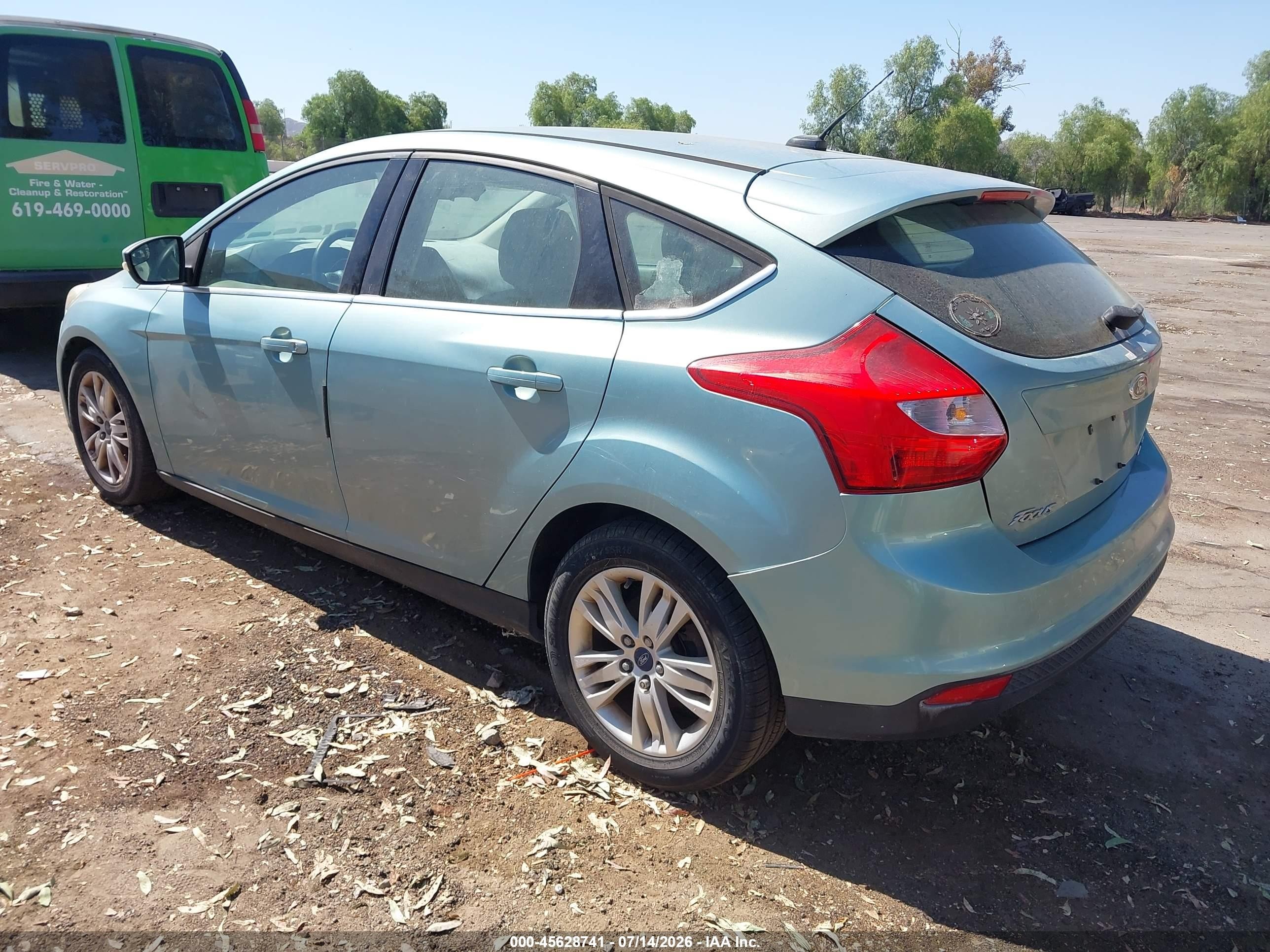 2012 Ford Focus Sel Teal vin: 1FAHP3M2XCL438867