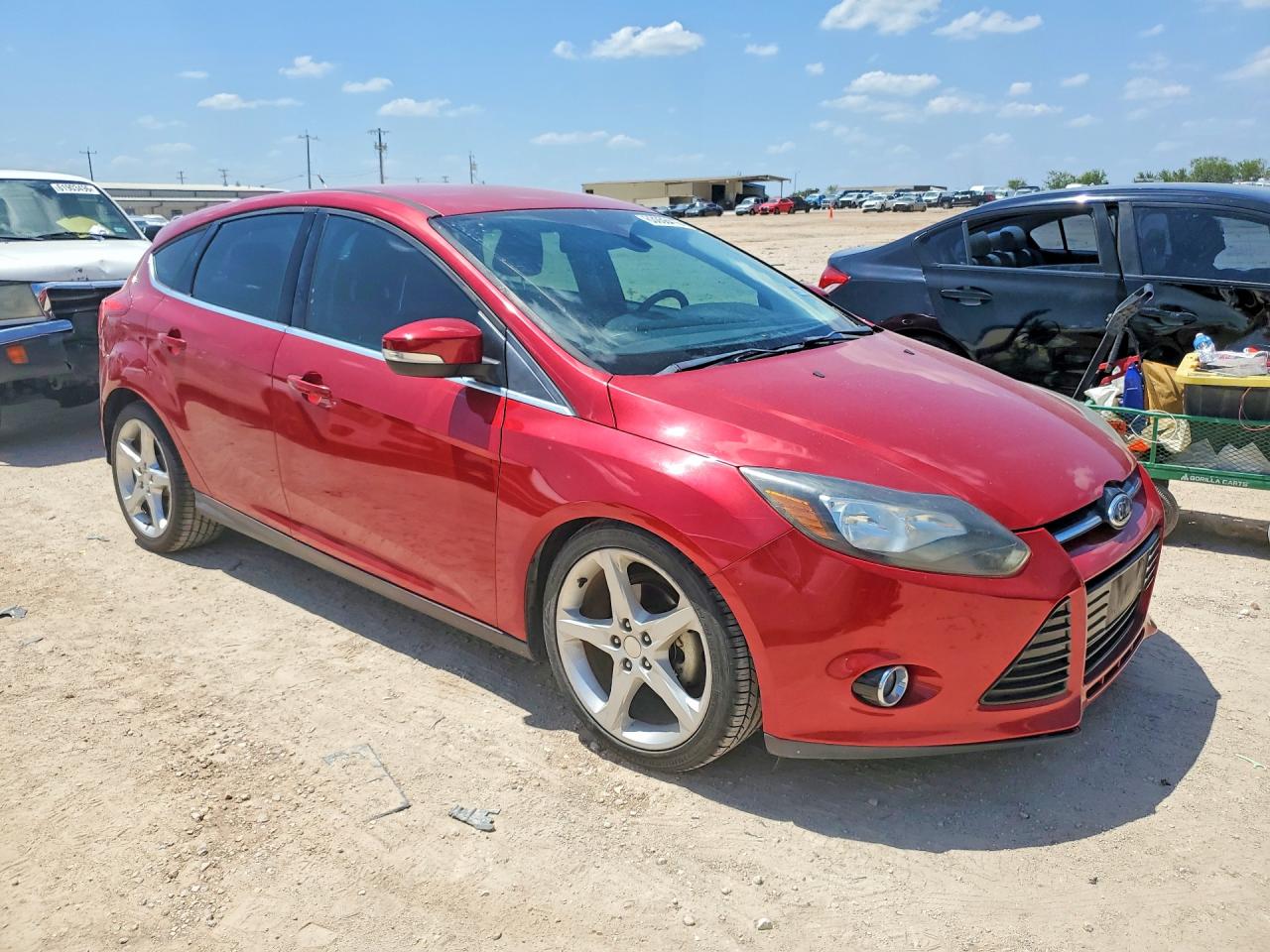 2012 Ford Focus Titanium Red vin: 1FAHP3N20CL235176