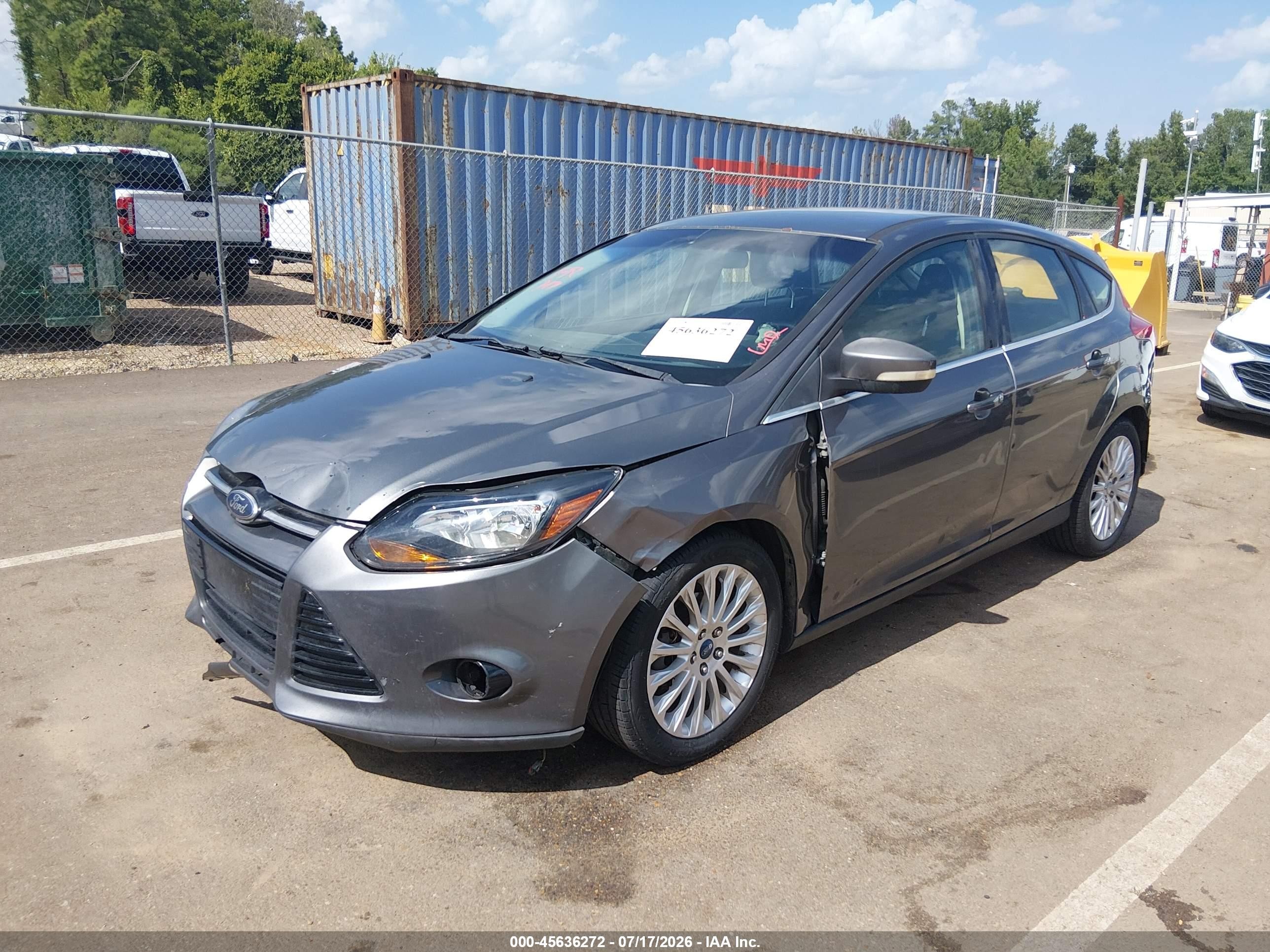 2012 Ford Focus Titanium Gray vin: 1FAHP3N21CL144966