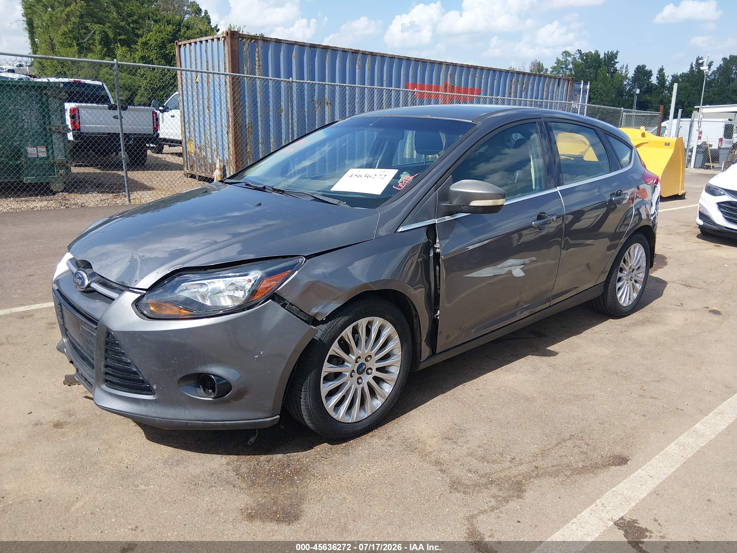 2012 Ford Focus Titanium Gray vin: 1FAHP3N21CL144966
