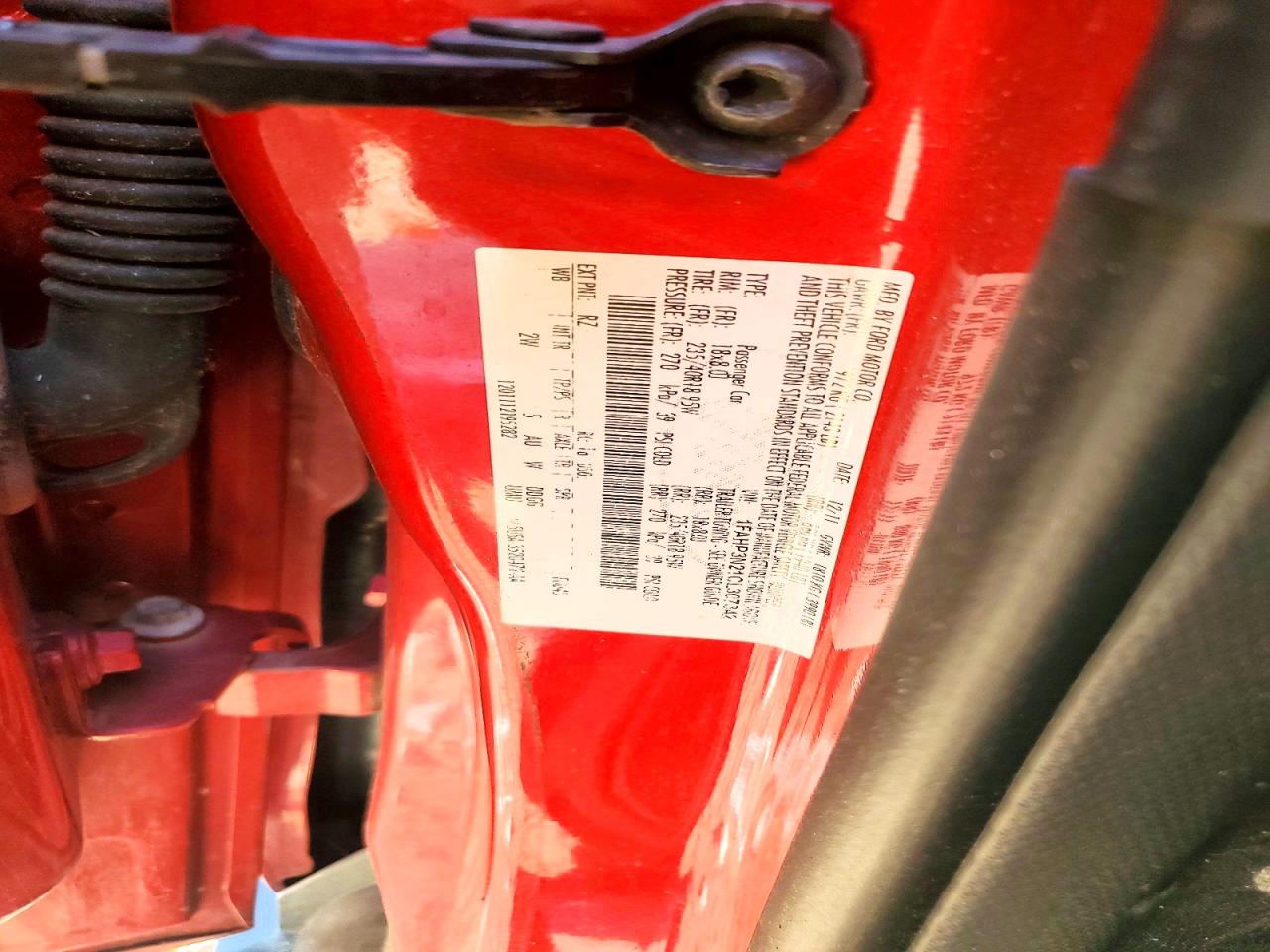 2012 Ford Focus Red vin: 1FAHP3N21CL307342