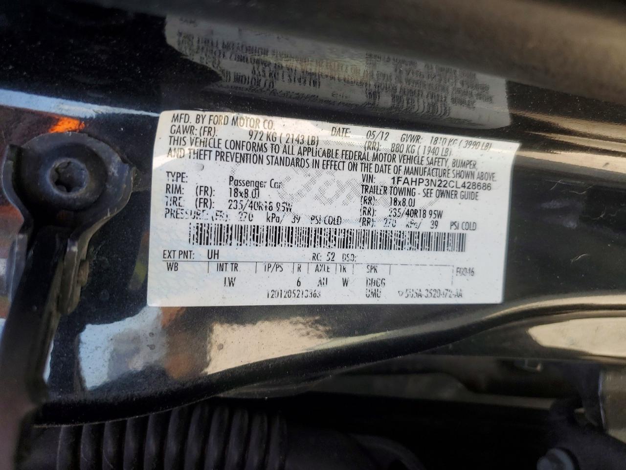 2012 Ford Focus Titanium Black vin: 1FAHP3N22CL428686
