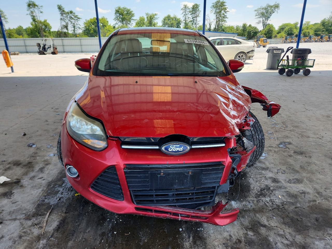 2012 Ford Focus Titanium Red vin: 1FAHP3N22CL461851