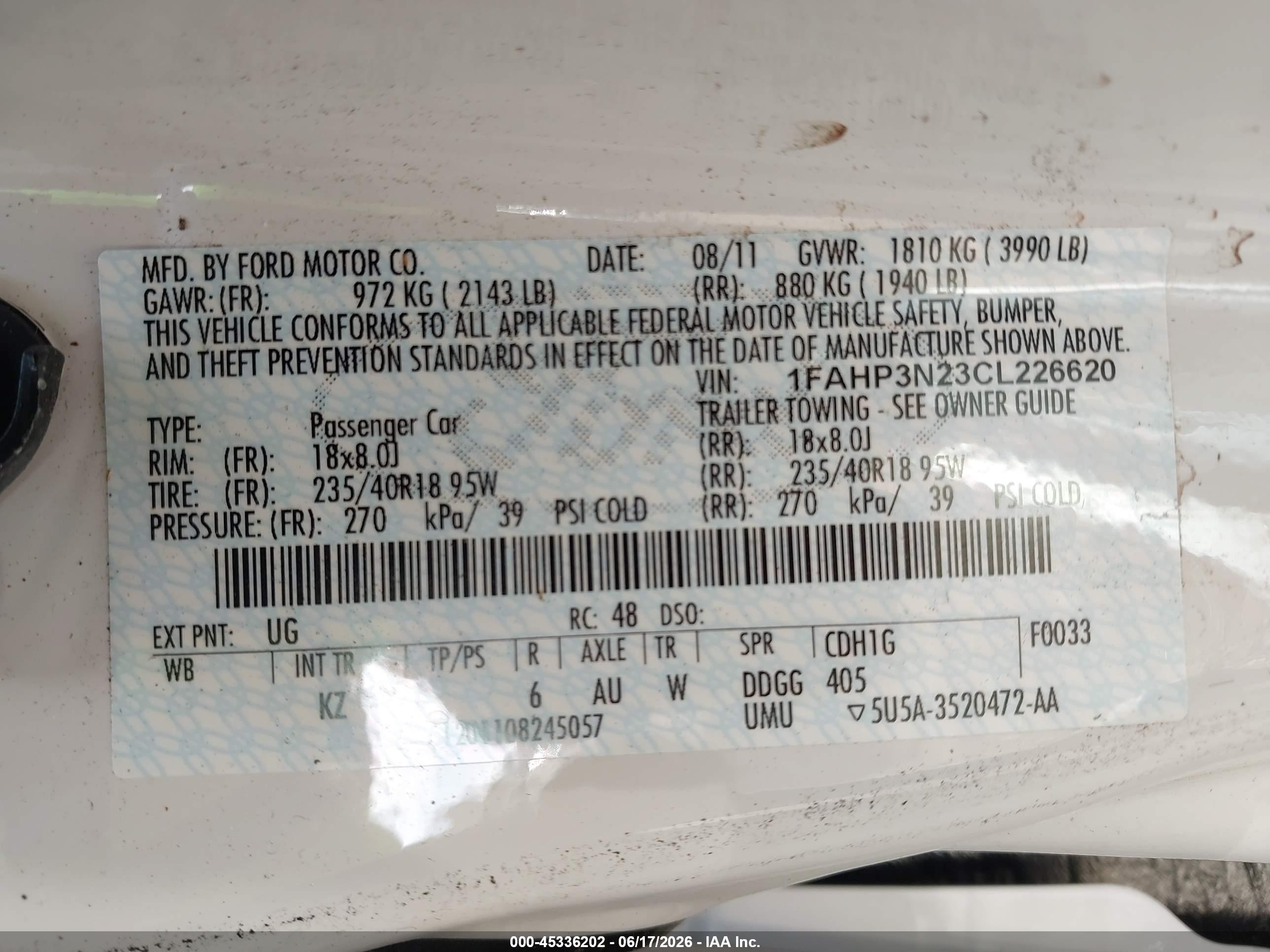 2012 Ford Focus Titanium White vin: 1FAHP3N23CL226620