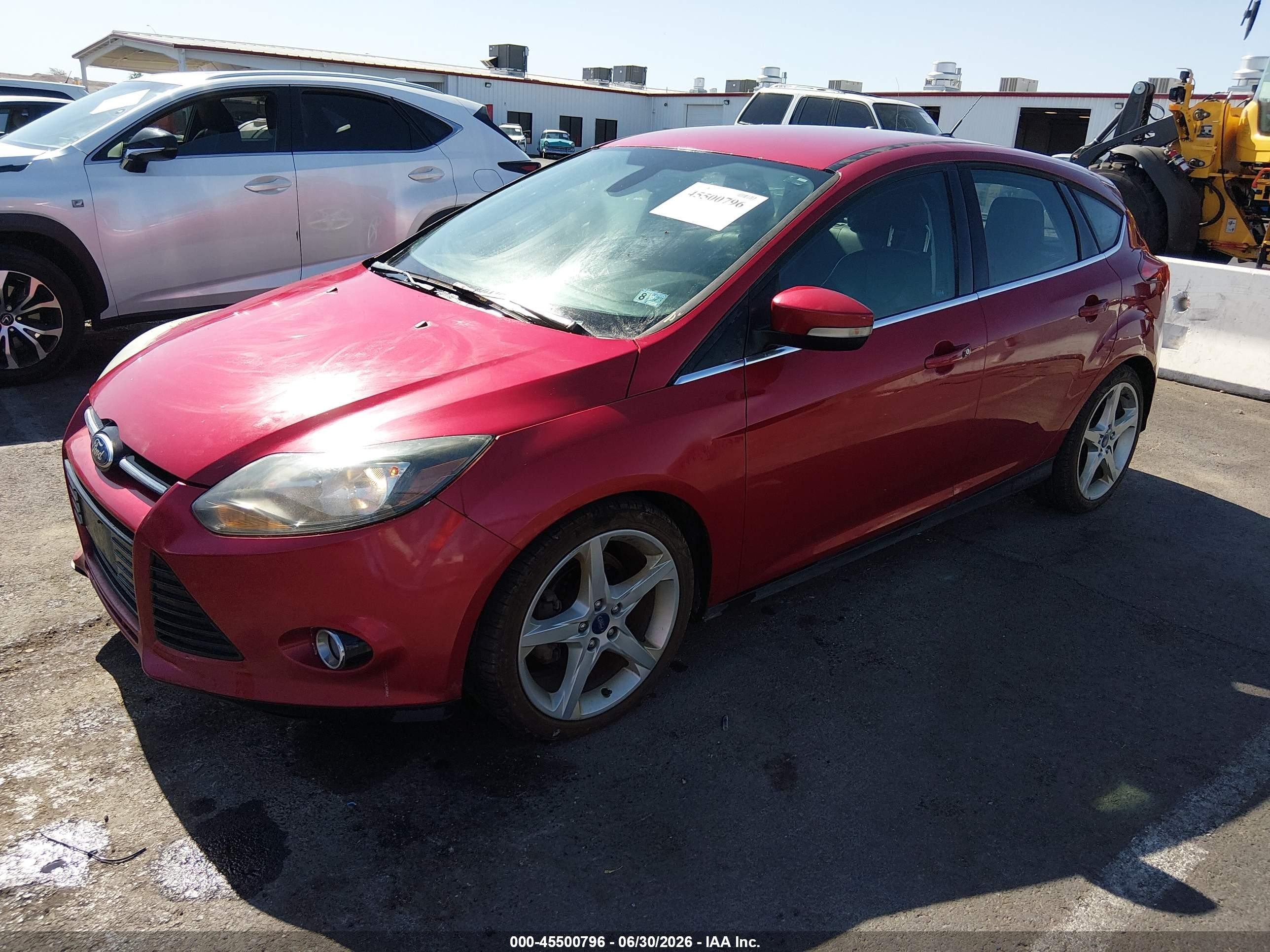 2012 Ford Focus Titanium Red vin: 1FAHP3N23CL309240