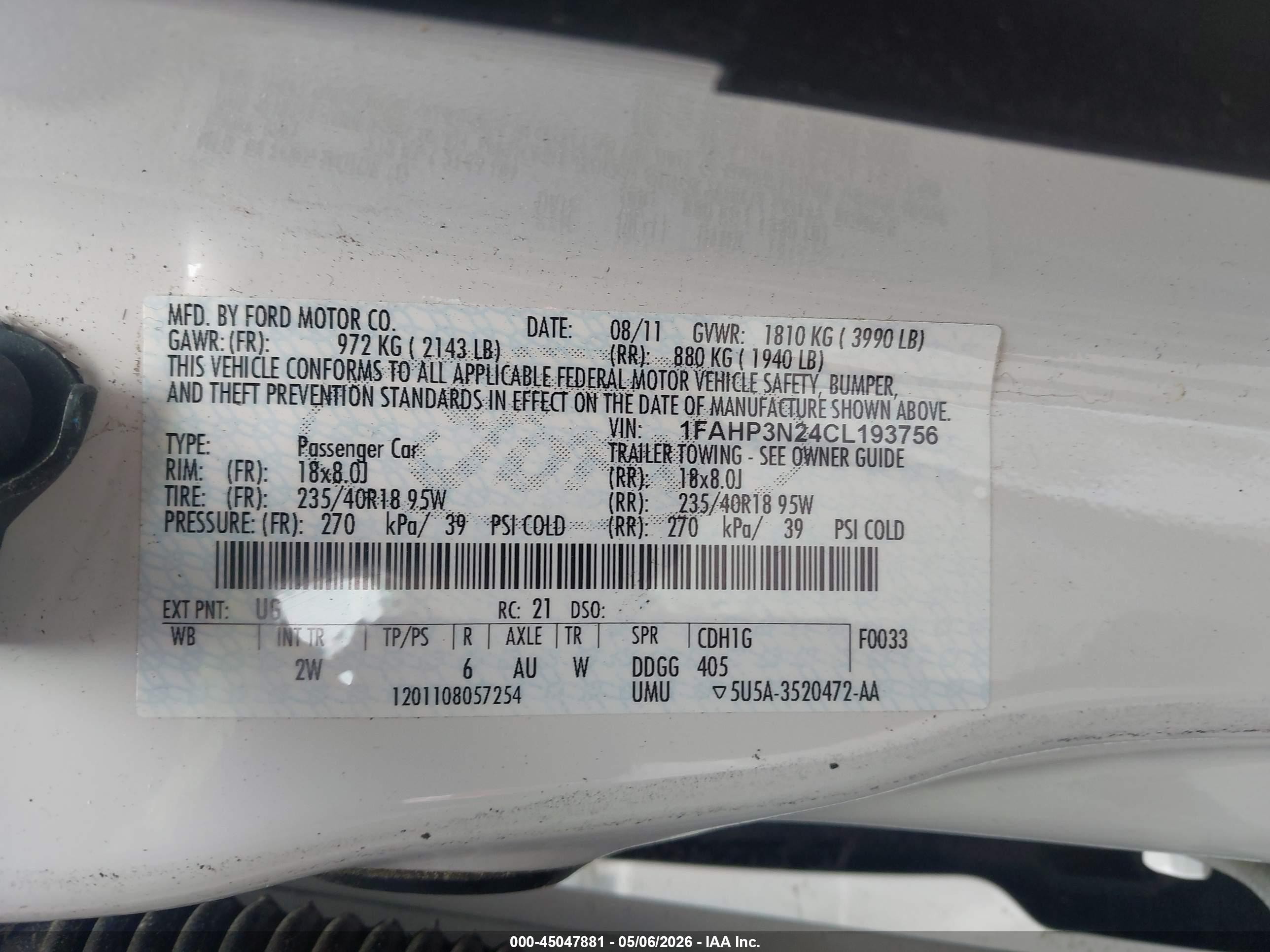 2012 Ford Focus Titanium Белый vin: 1FAHP3N24CL193756