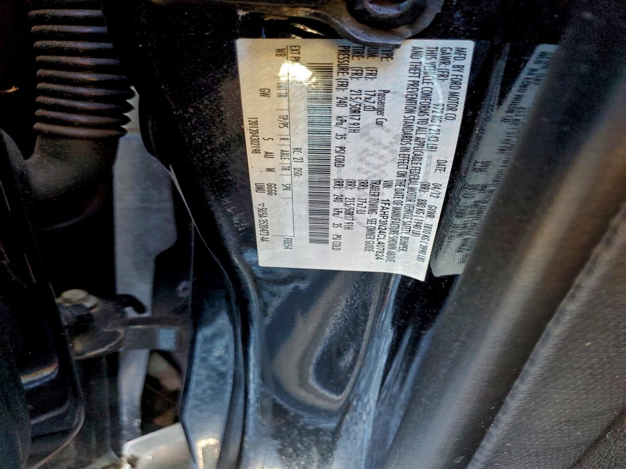 2012 Ford Focus S Black vin: 1FAHP3N24CL407824