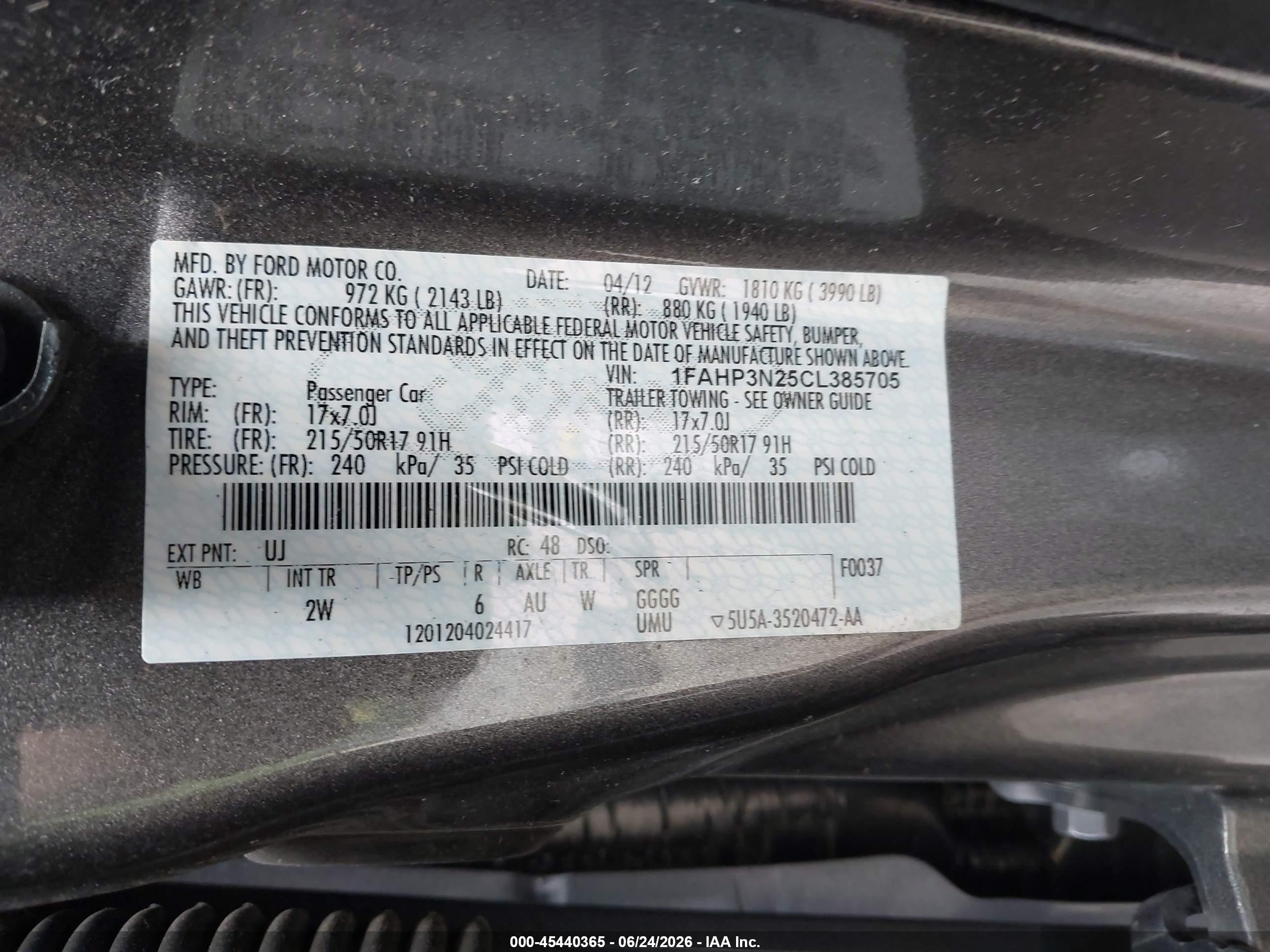 2012 Ford Focus Titanium Gray vin: 1FAHP3N25CL385705
