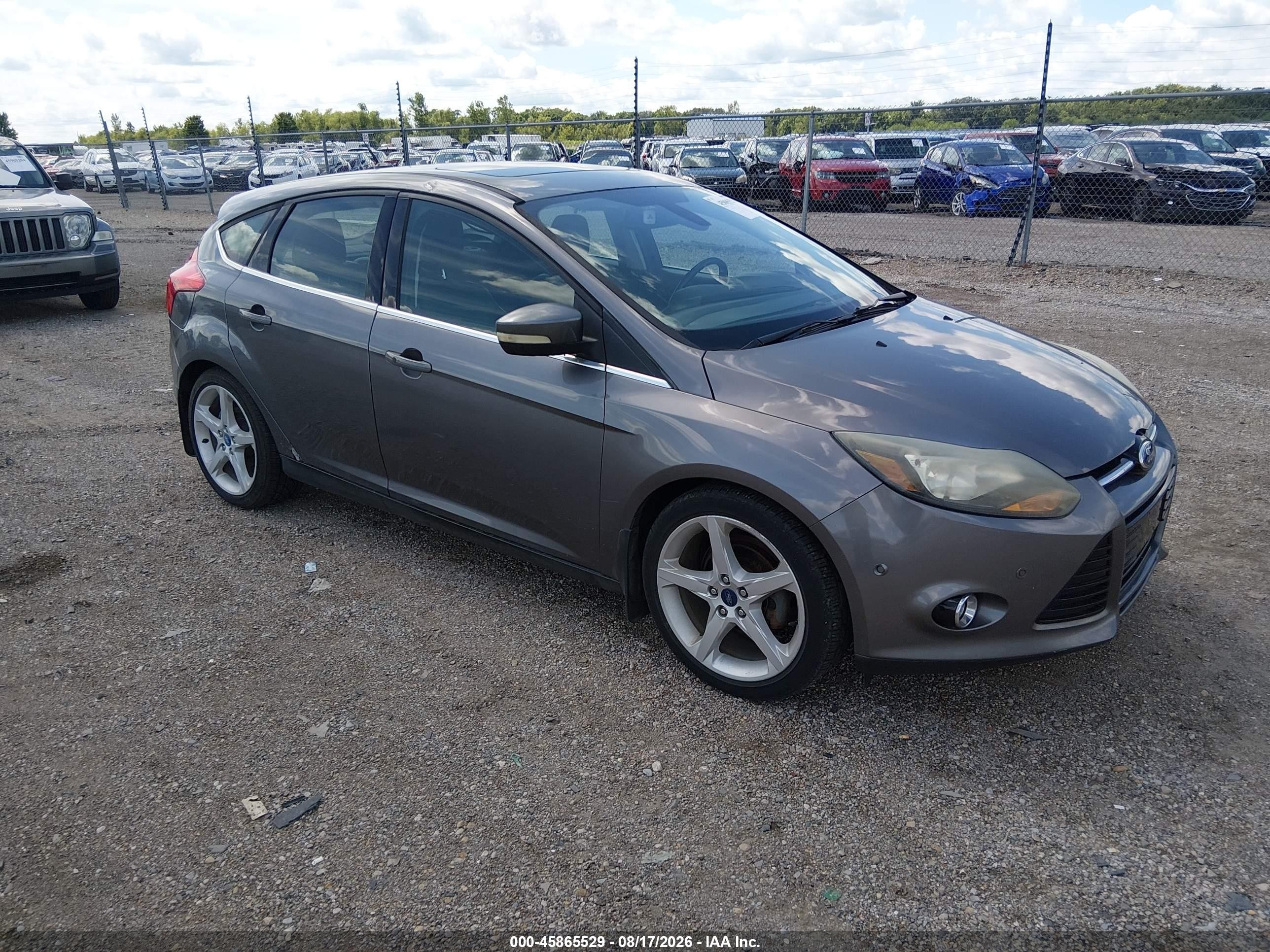 2012 Ford Focus Titanium Серый vin: 1FAHP3N26CL160662