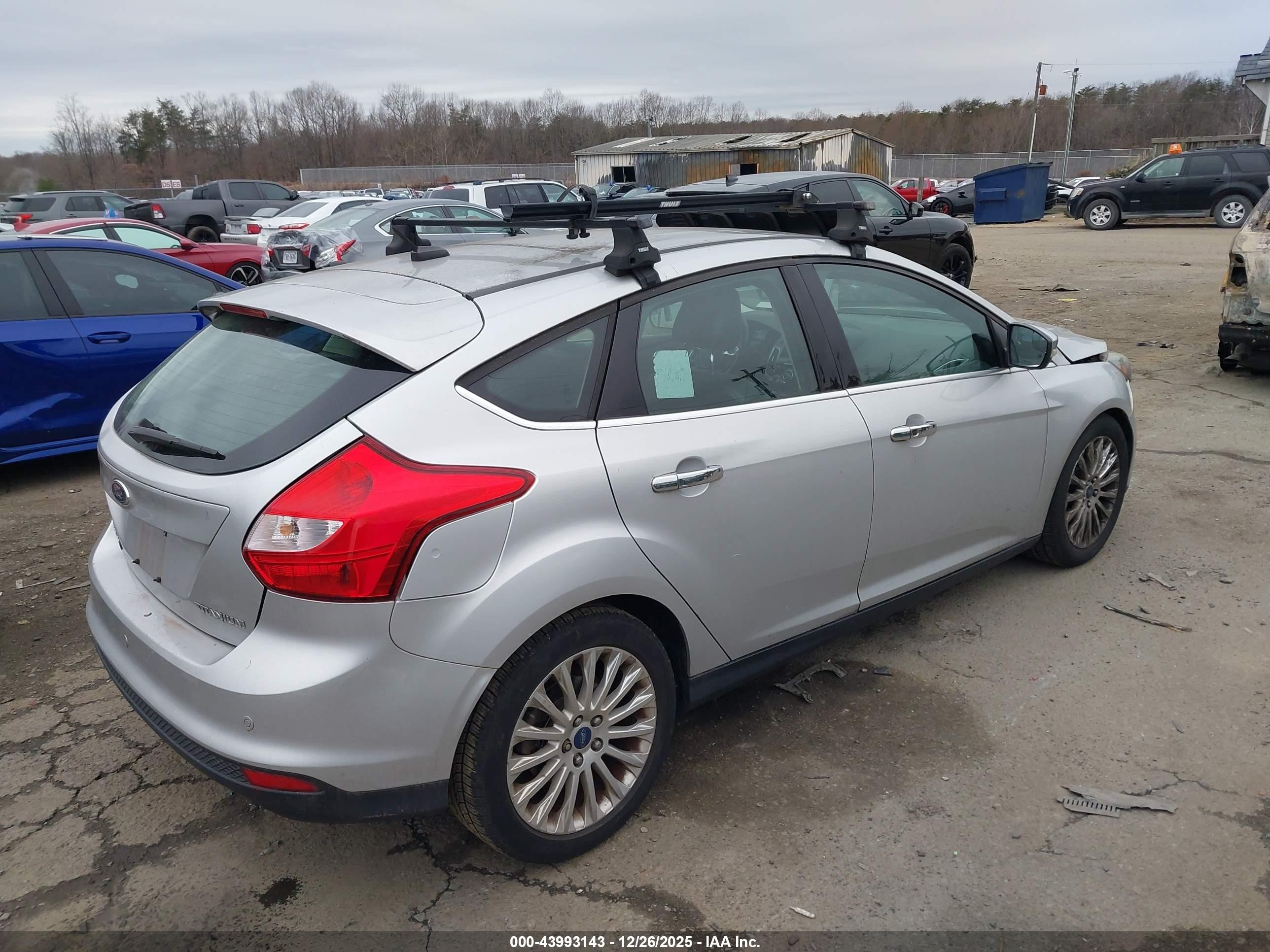 2012 Ford Focus Titanium Silver vin: 1FAHP3N26CL308955