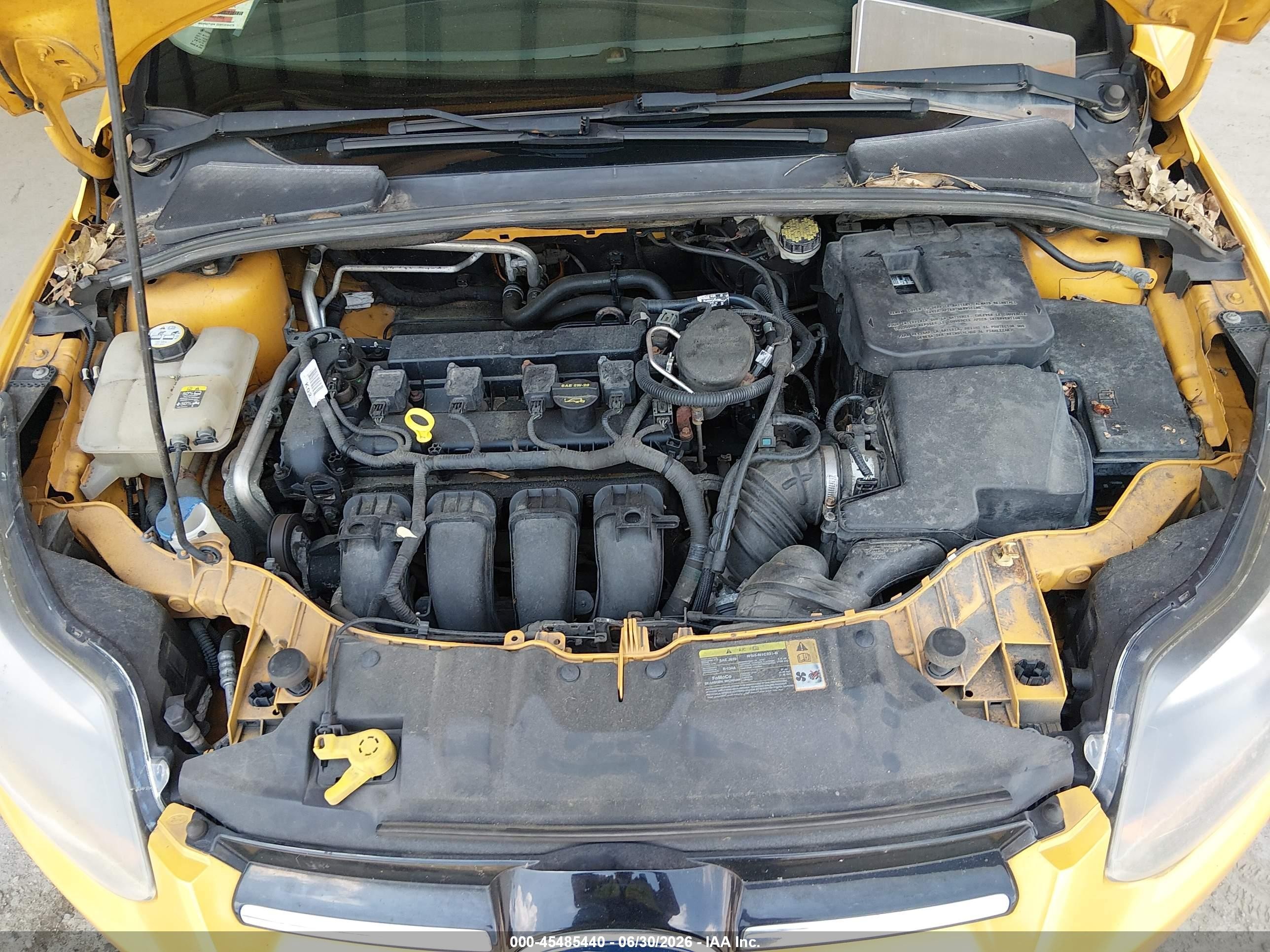 2012 Ford Focus Titanium Yellow vin: 1FAHP3N26CL323312